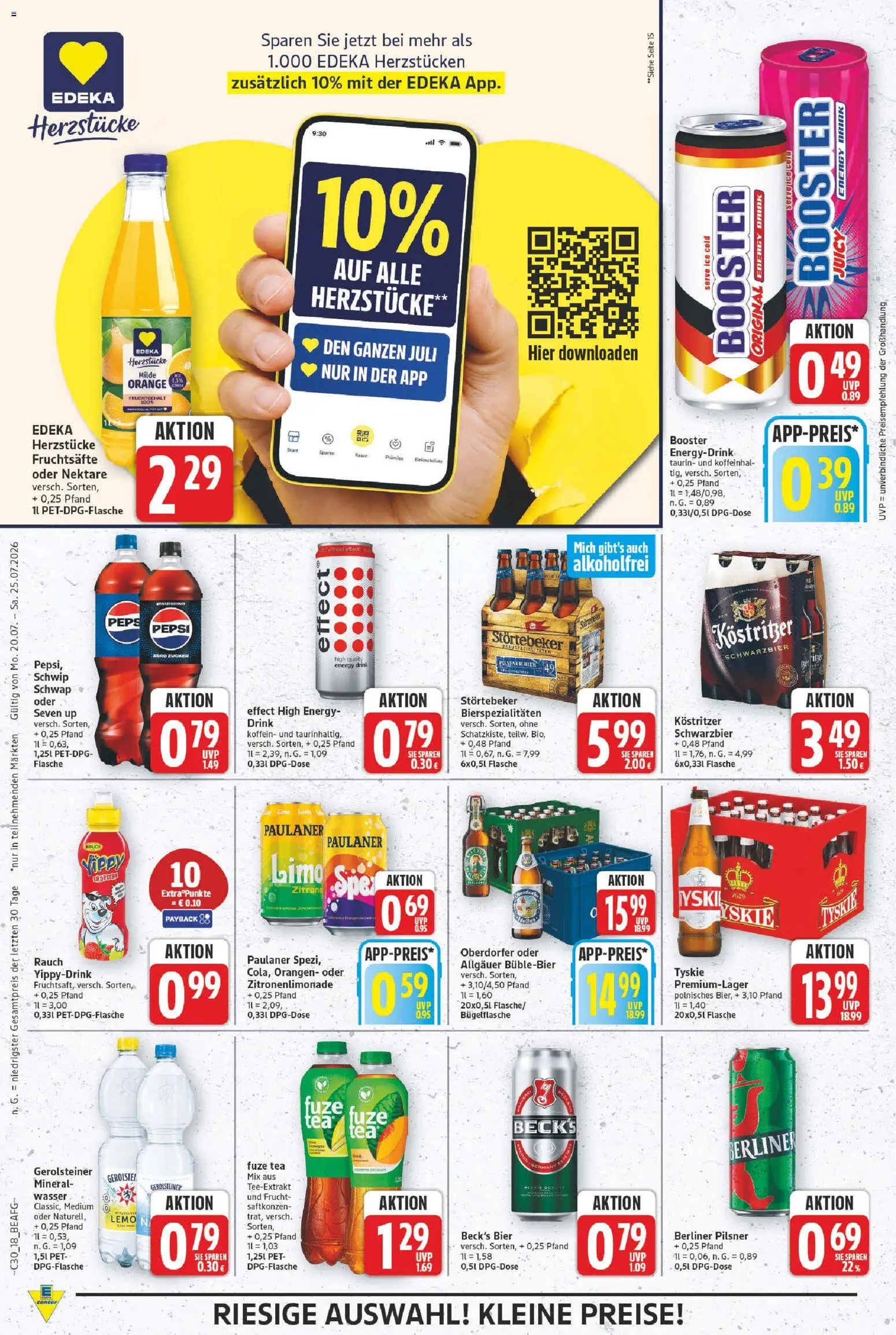 E center Prospekt – gültig ab 20.07.2026 | Seite: 19 | Produkte: Berliner, Orangen, Wasser, Zitrone
