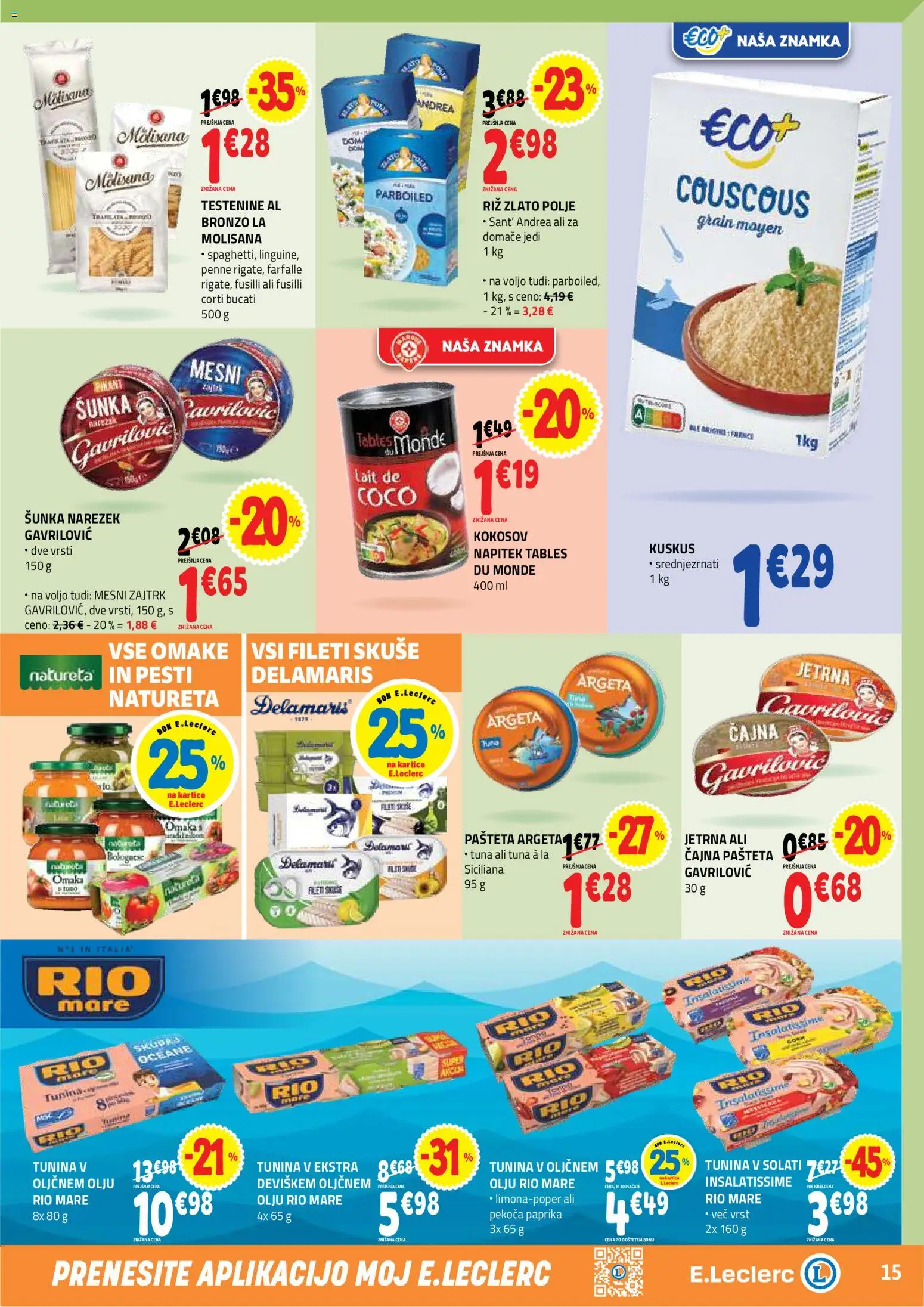 Novi E.leclerc katalog ponudbe – veljaven od 15.07.2026 | Stran: 15 | Izdelki: Paprika, Narezek, Sunka, Omaka