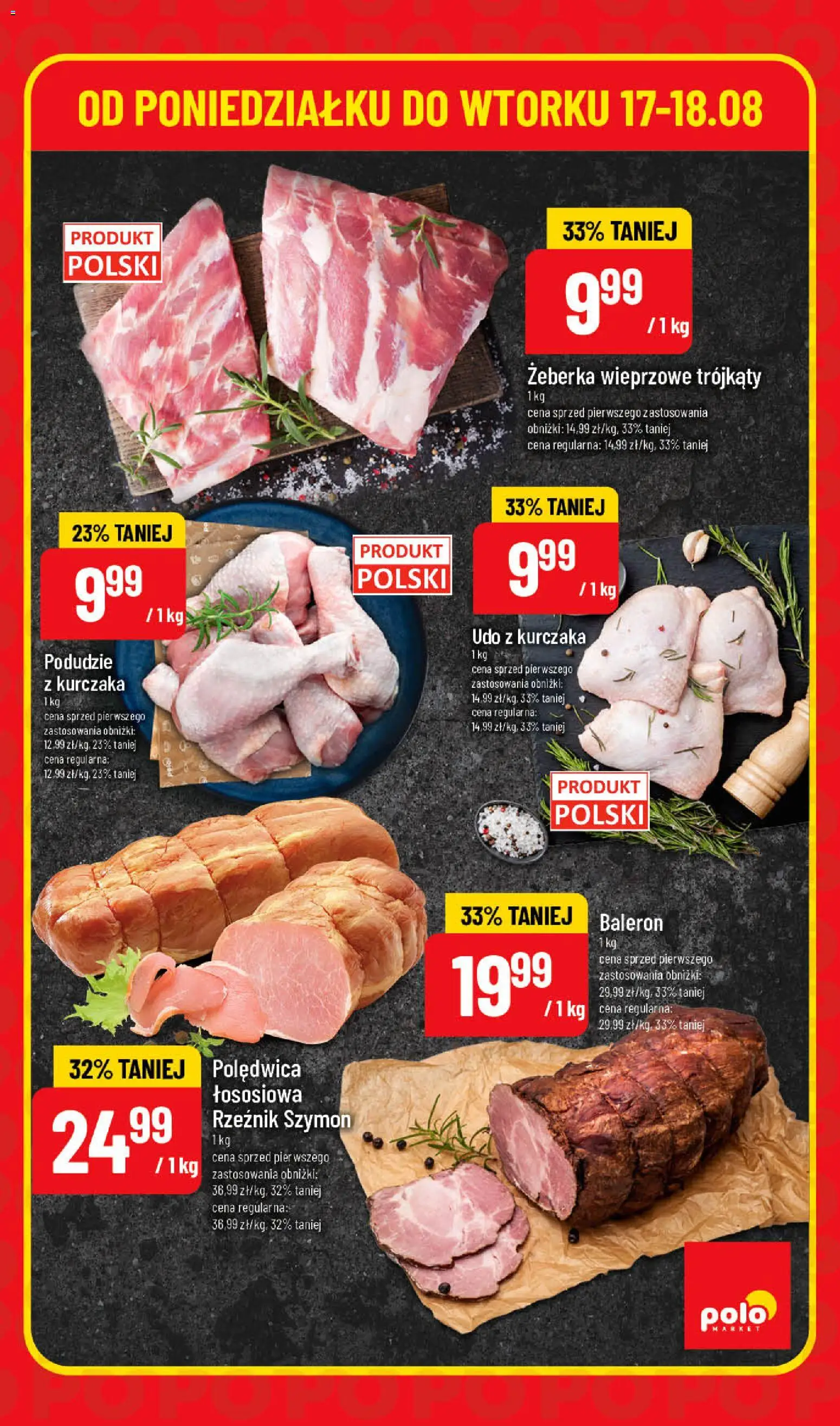 Nowa POLOmarket gazetka od jutra 17.08.2026 | Strona: 3 | Produkty: Żeberka, Żeberka wieprzowe