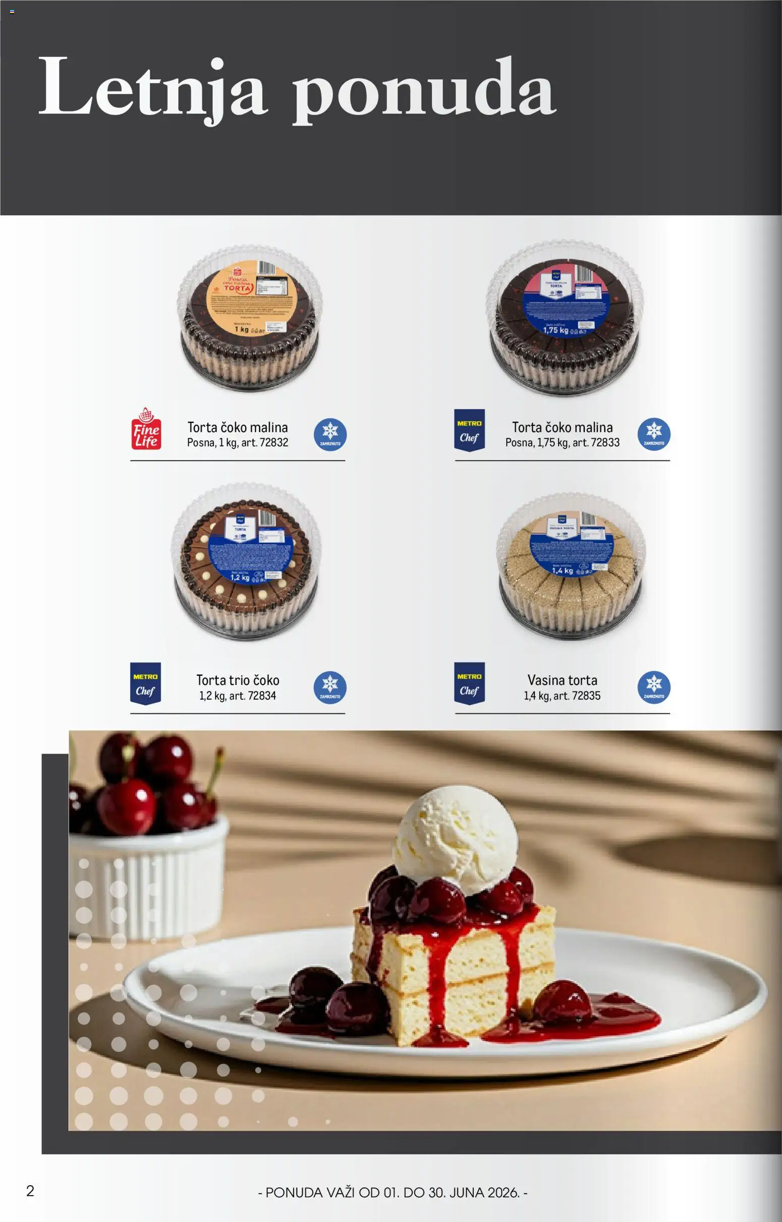Metro katalog - važi od 01.06.2026 | Strana: 2 | Proizvode: Malina, Torta