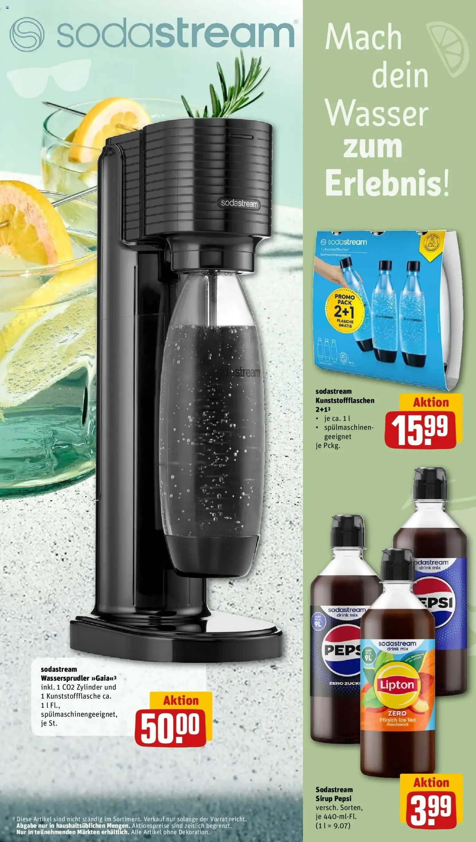 Rewe Prospekt Gladbeck – gültig ab 27.07.2026 | Seite: 16 | Produkte: Sirup, Pfirsich, Pepsi, Sodastream