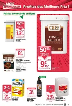 Promocash - Prévisualisation de Promocash catalogue valide à partir de 27/08/2026 | Page: 25 | Produits: Maïzena, Volaille, Bouillon, Huile de friture
