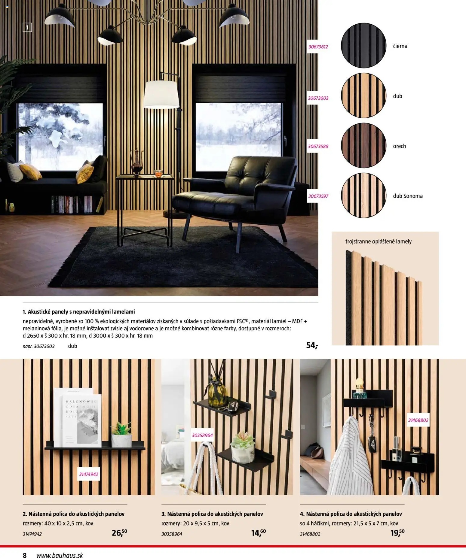 Nové Bauhaus akcie – leták je platný od 03.08.2026 | Strana: 8 | Produkty: Panely, Lamely