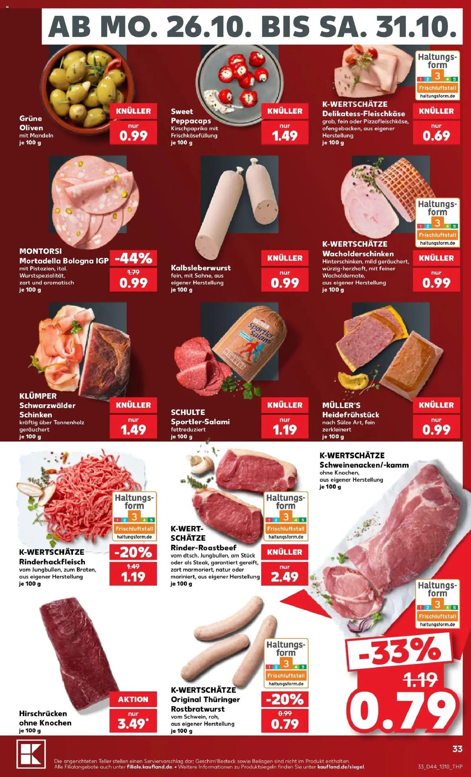 Prospekt Kaufland ab 26.10.2026 » Angebote Online zum Blättern | Seite: 37 | Produkte: Beilagen, Mandeln, Salami, Schinken
