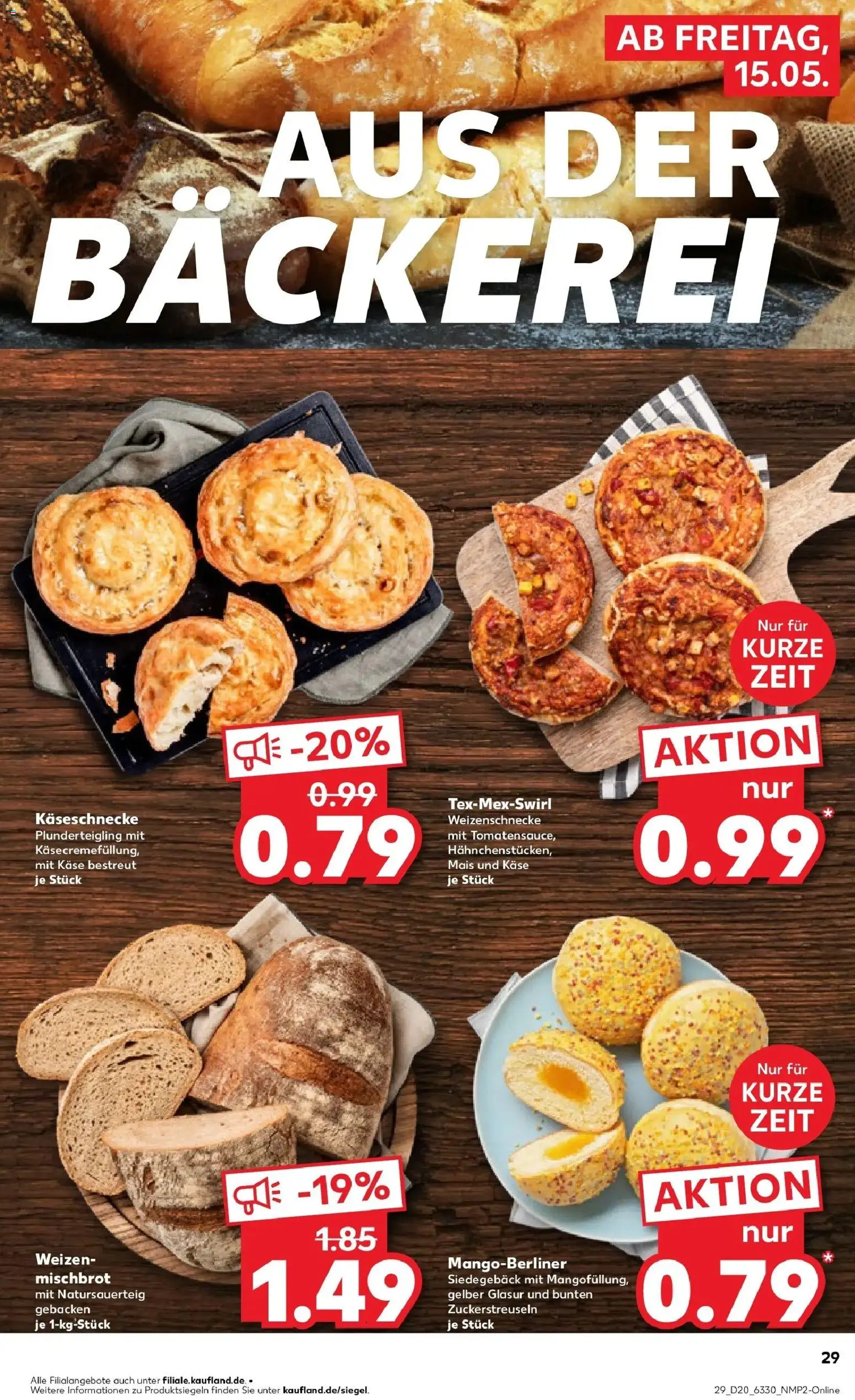 Kaufland Prospekt Oldenburg – gültig ab 15.05.2026 | Seite: 29 | Produkte: Bäckerei, Käse