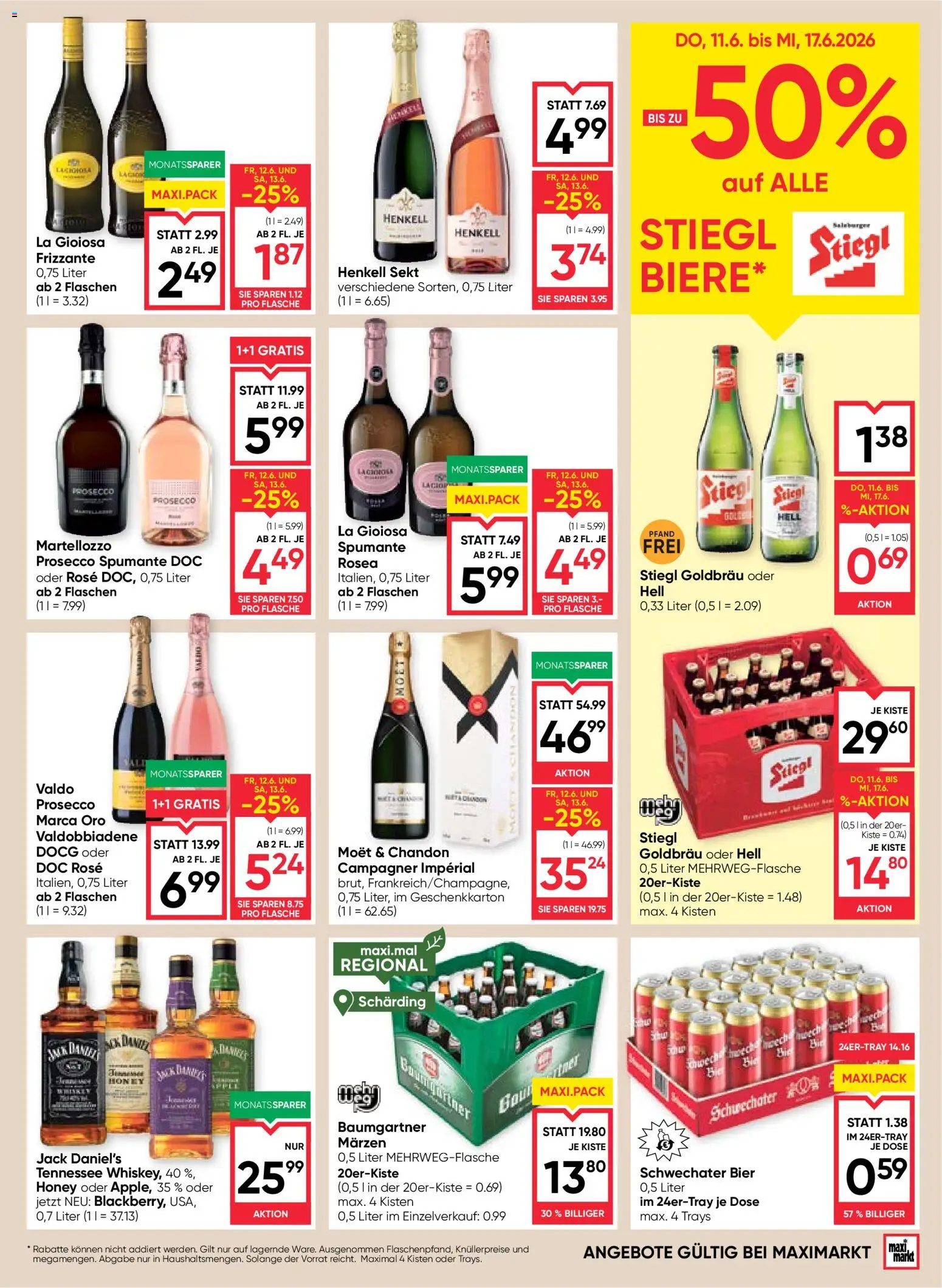 Maximarkt Flugblatt gültig ab 11.06.2026 | Seite: 13 | Produkte: Bier