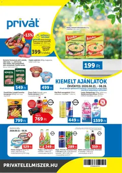 PRIVÁT akciós újság - amely érvényes a következő dátumtól: 2026.08.21.
