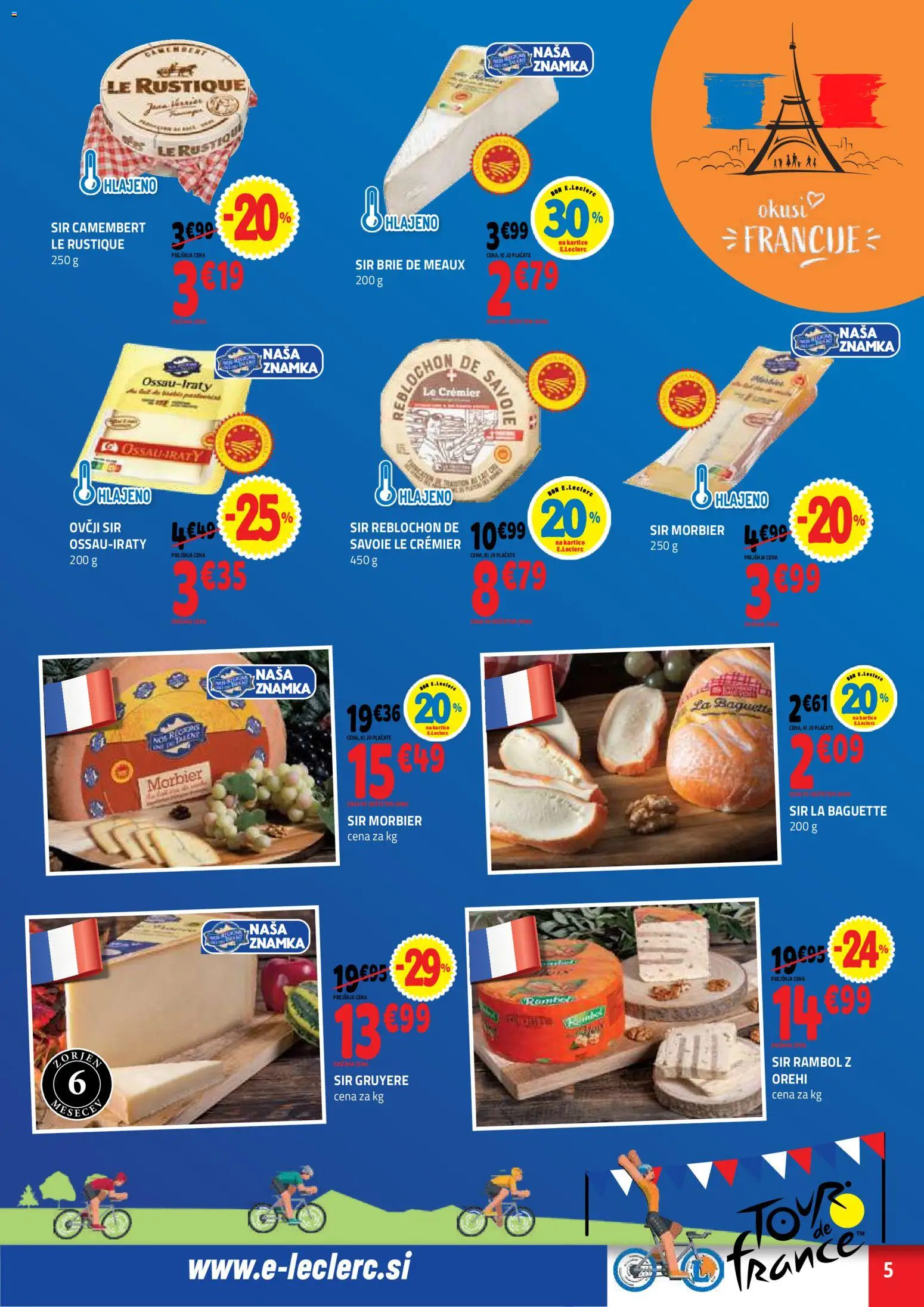 Novi E.leclerc katalog ponudbe – veljaven od 01.07.2026 | Stran: 5 | Izdelki: Sir