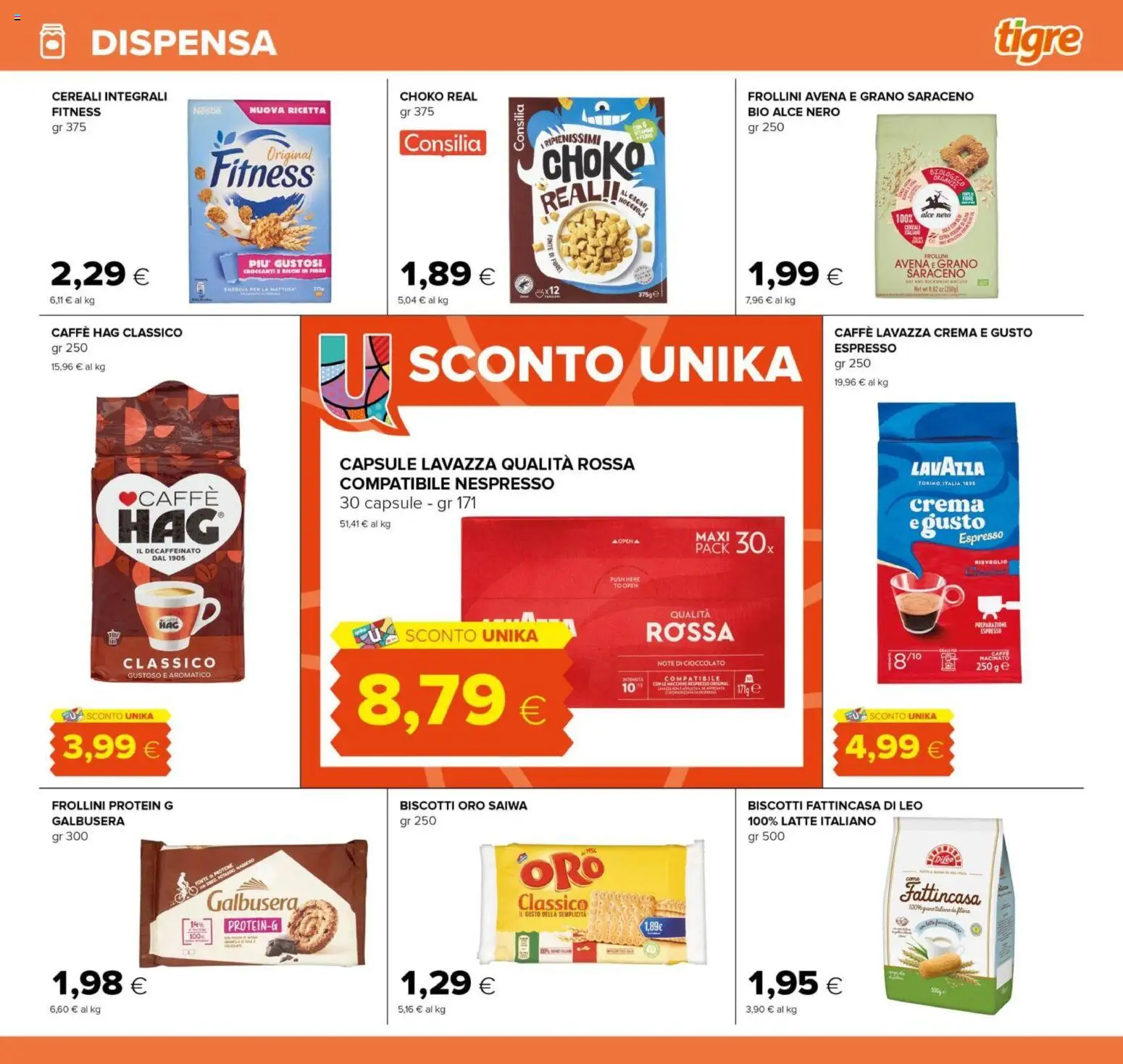 Volantino Tigre del 18.06.2026 | Pagina: 19 | Prodotti: Crema, Cioccolato, Latte, Macinato