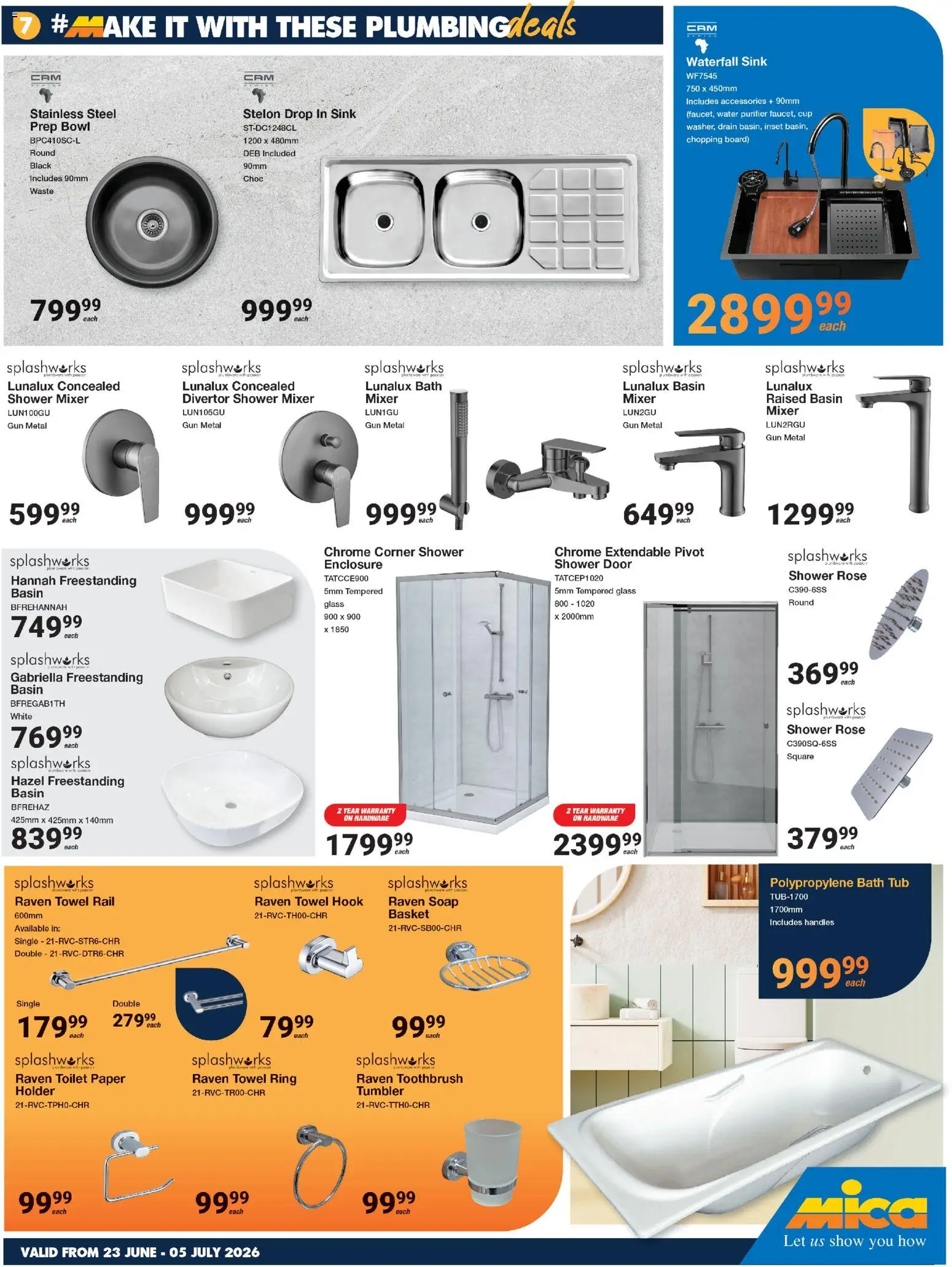 New MICA catalogue – valid from 23/06/2026 | Page: 7 | Products: Sink, Soap, Paper, Toilet paper