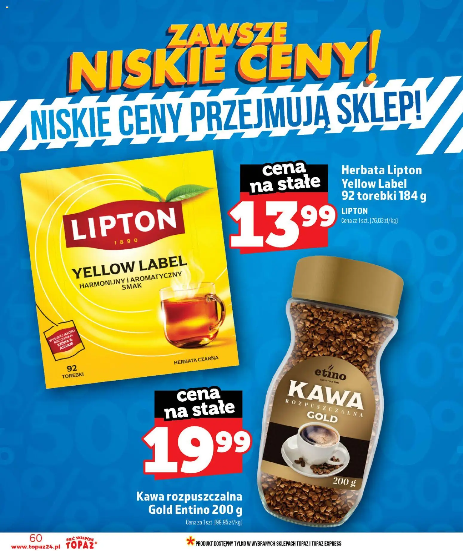 Topaz gazetka - MAZ od 18.06.2026 | Strona: 60 | Produkty: Herbata lipton, Kawa, Herbata, Torebki