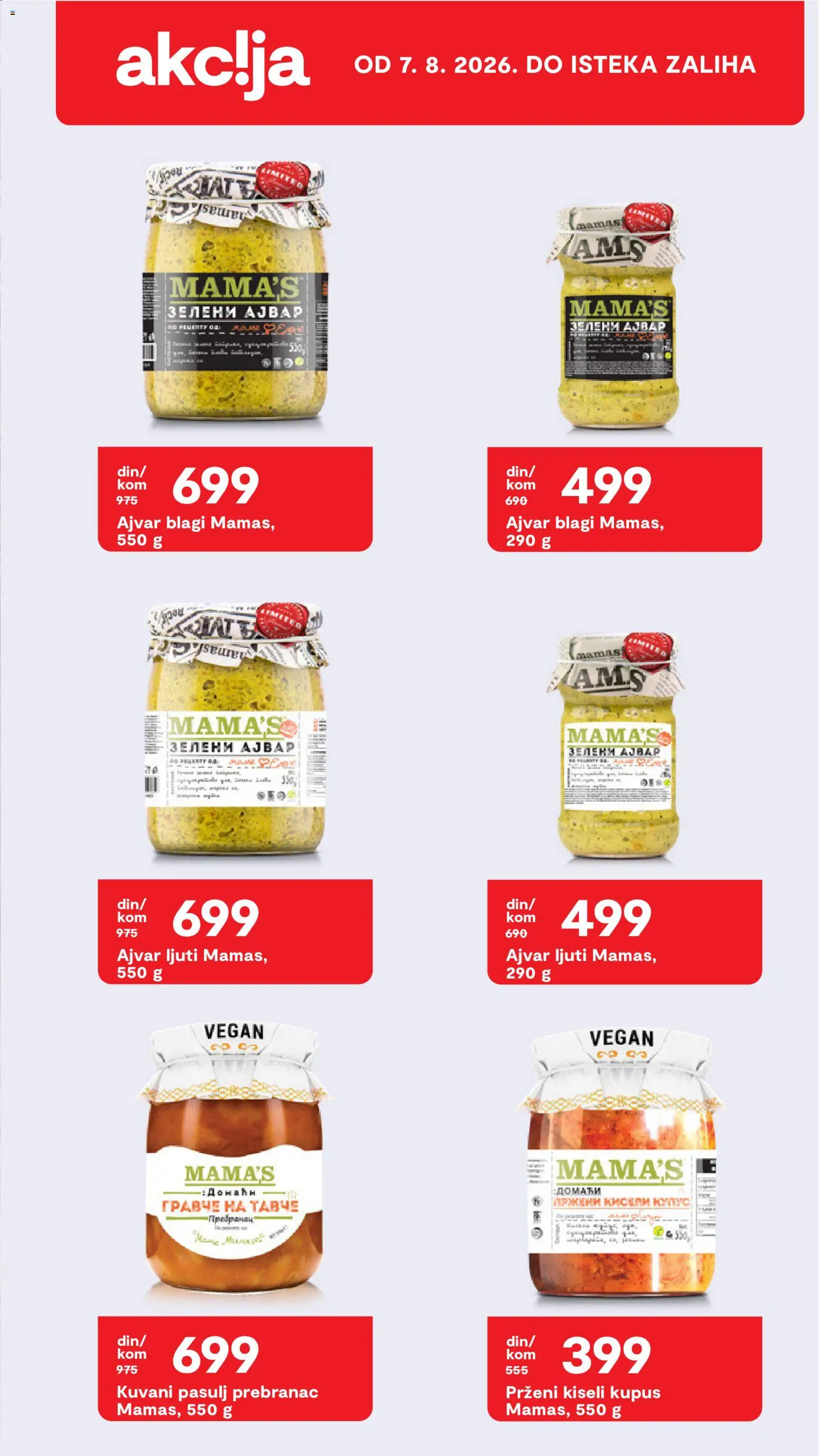 Matijevic katalog - važi od 11.08.2026 | Strana: 23 | Proizvode: Pasulj, Ajvar, Kiseli kupus, Kupus