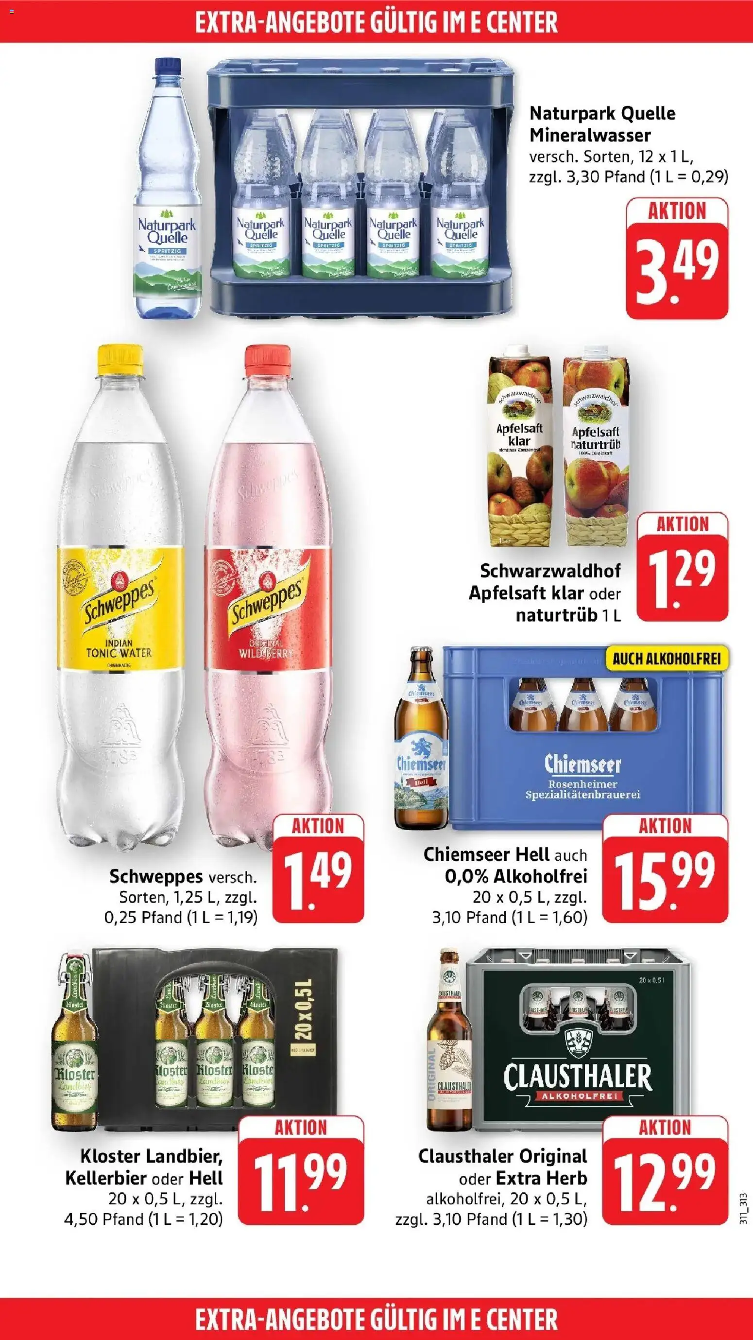 Edeka Prospekt Laufenburg (ab 17.08.2026) » Angebote Online | Seite: 46 | Produkte: Apfelsaft, Schweppes, Mineralwasser