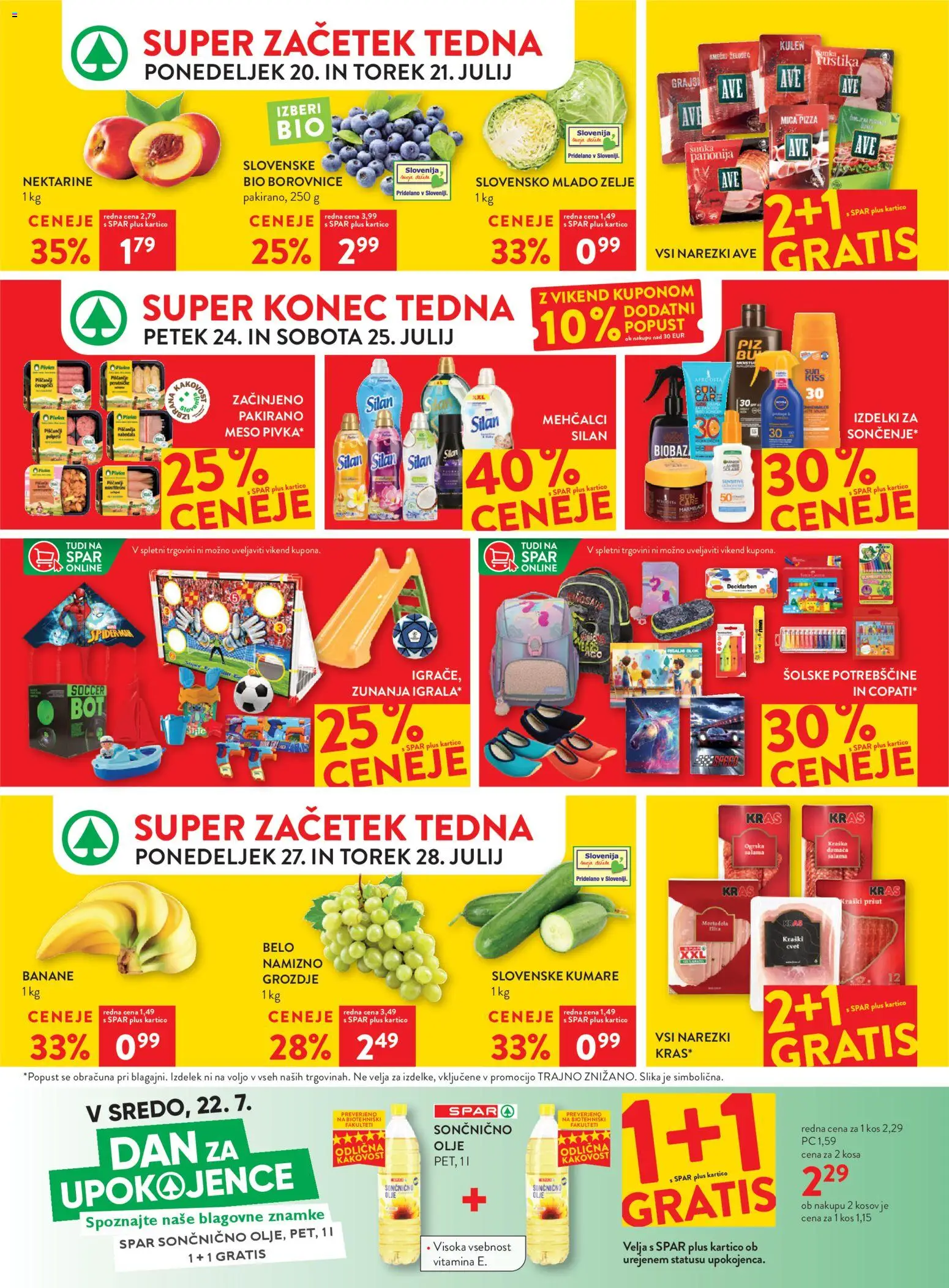 Novi Spar katalog ponudbe – veljaven od 22.07.2026 | Stran: 47 | Izdelki: Pršut, Salama, Borovnice, Nektarine