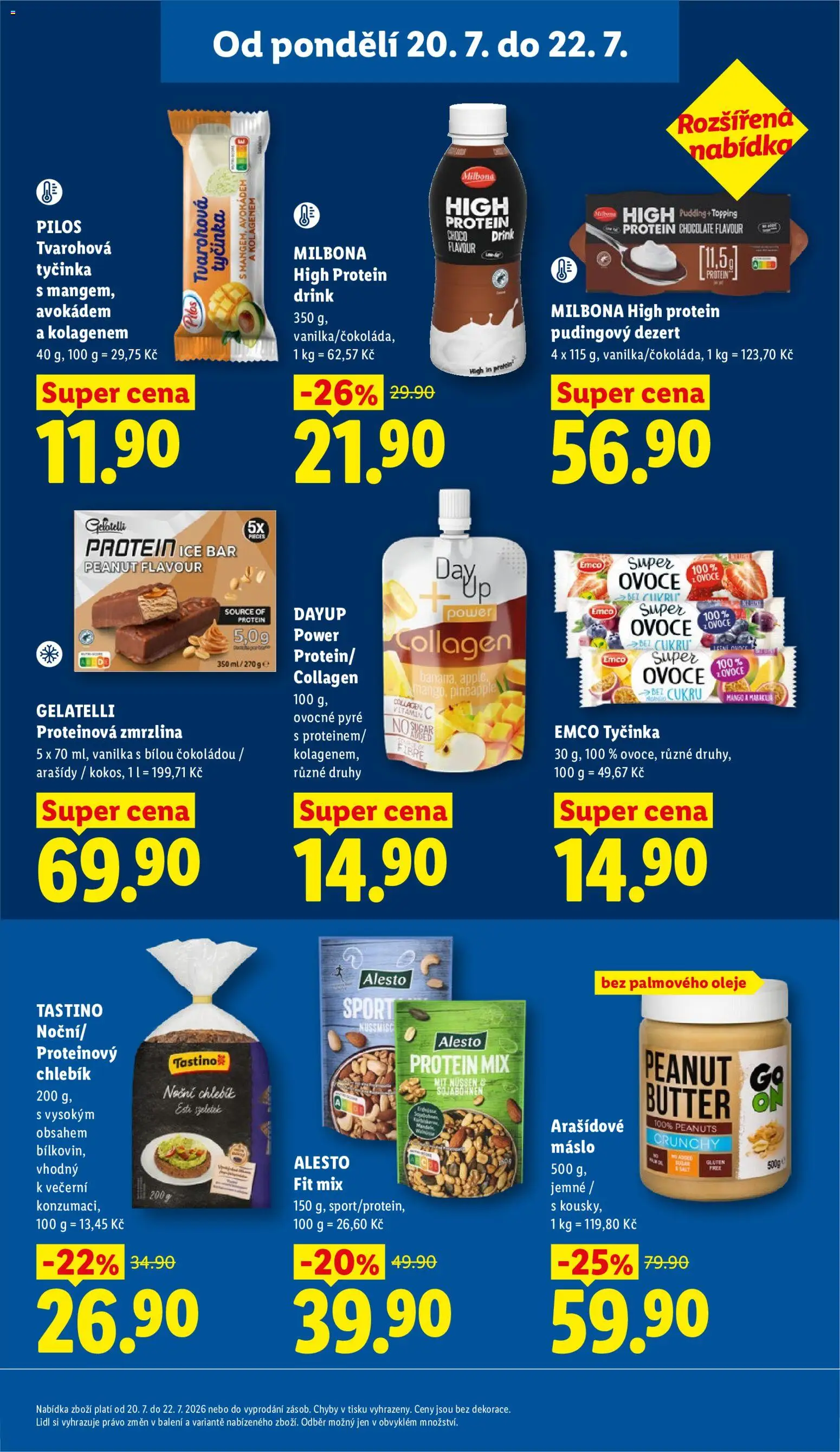 Lidl leták od 20.07.2026 | Strana: 27 | Produkty: Arašídové máslo, Zmrzlina, Milbona, Proteinová zmrzlina
