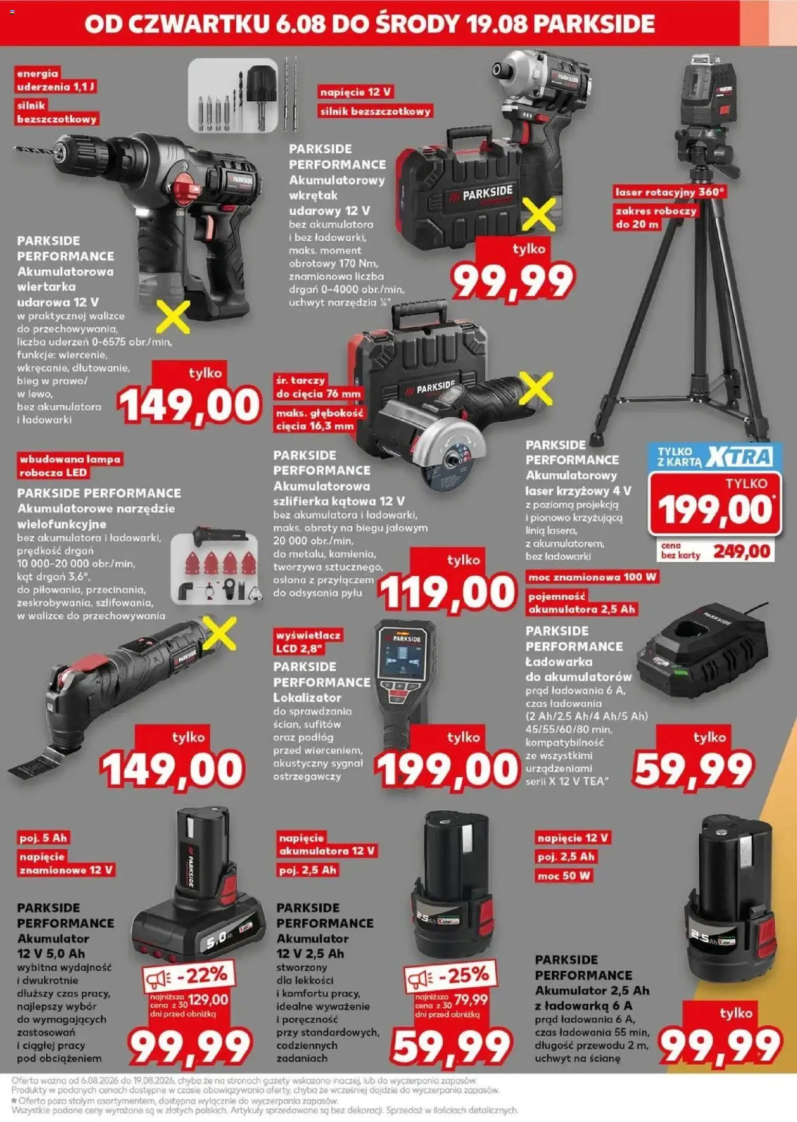 Kaufland gazetka - Mocny start od 10.08.2026 - od jutra PDF | Strona: 21 | Produkty: Ładowarka, Akumulatorowa wiertarka udarowa, Wiertarka udarowa, Gazety
