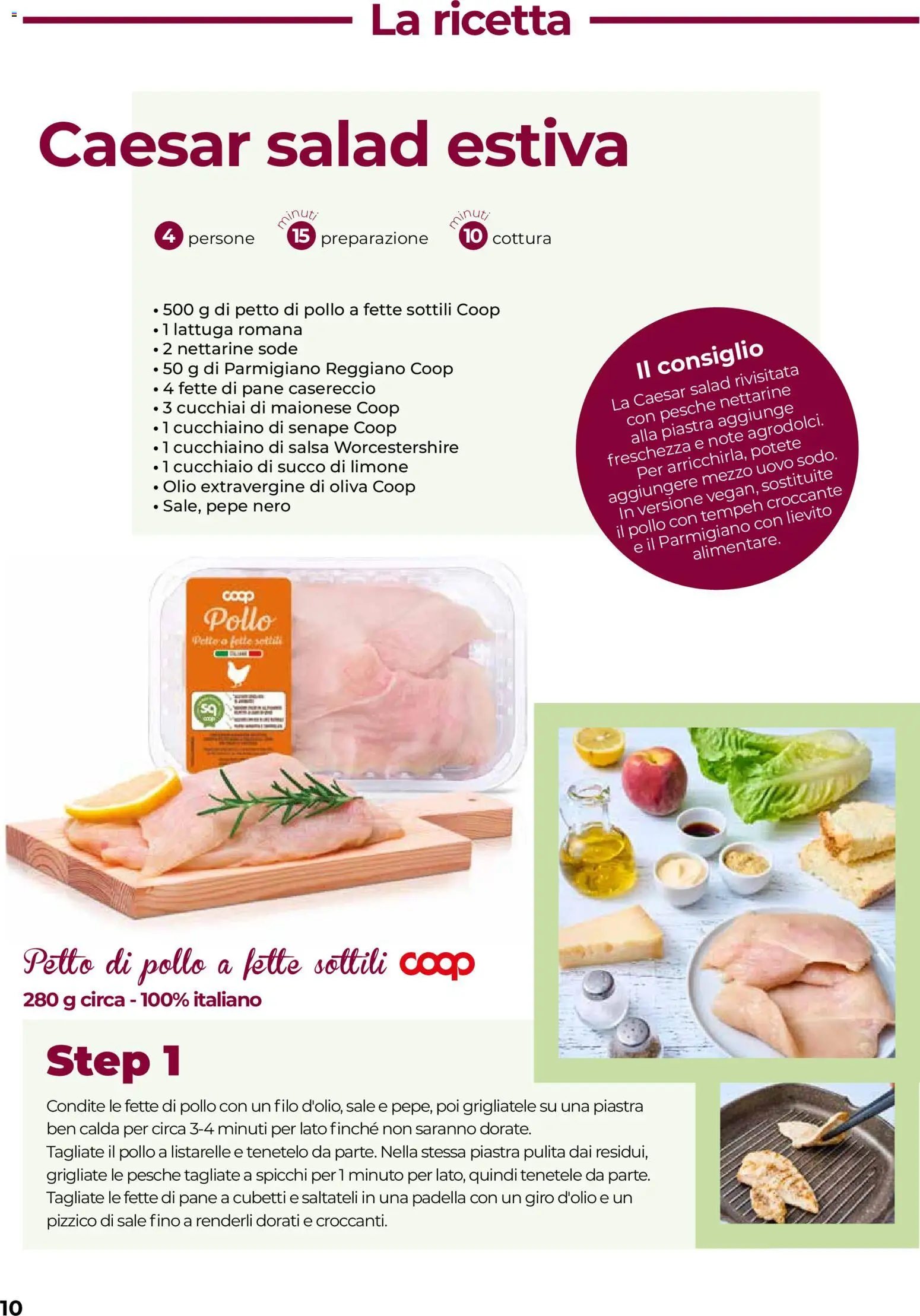 Volantino COOP del 23/07/2026 | Pagina: 10 | Prodotti: Petto di Pollo, Pane, Pollo, Salsa