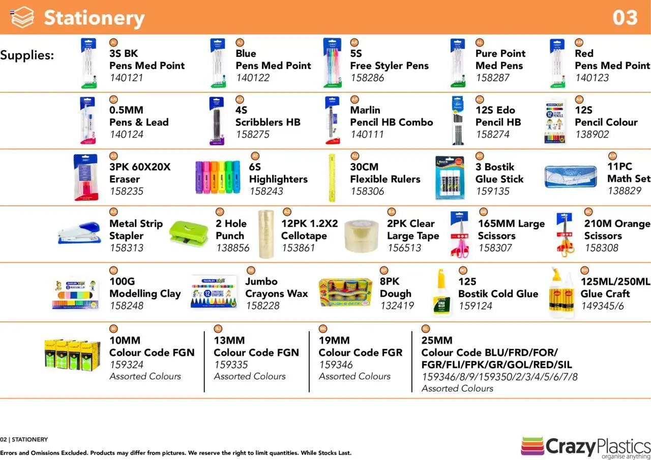 New Crazy Plastics catalogue – valid from 01/04/2024 | Page: 3 | Products: Pencil, Wax, Tape, Clay
