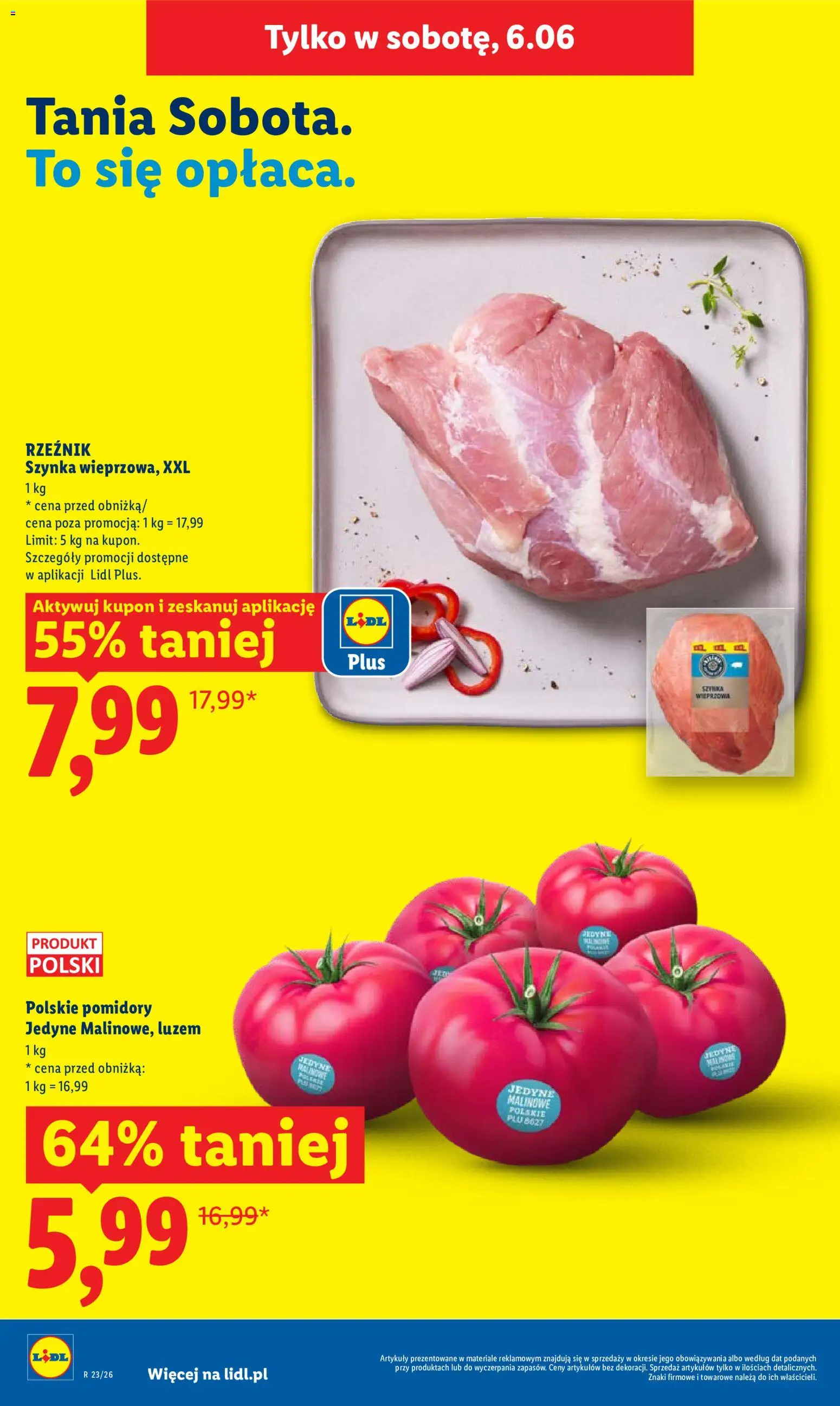 Lidl gazetka od 05.06.2026 | Strona: 2 | Produkty: Szynka, Pomidory