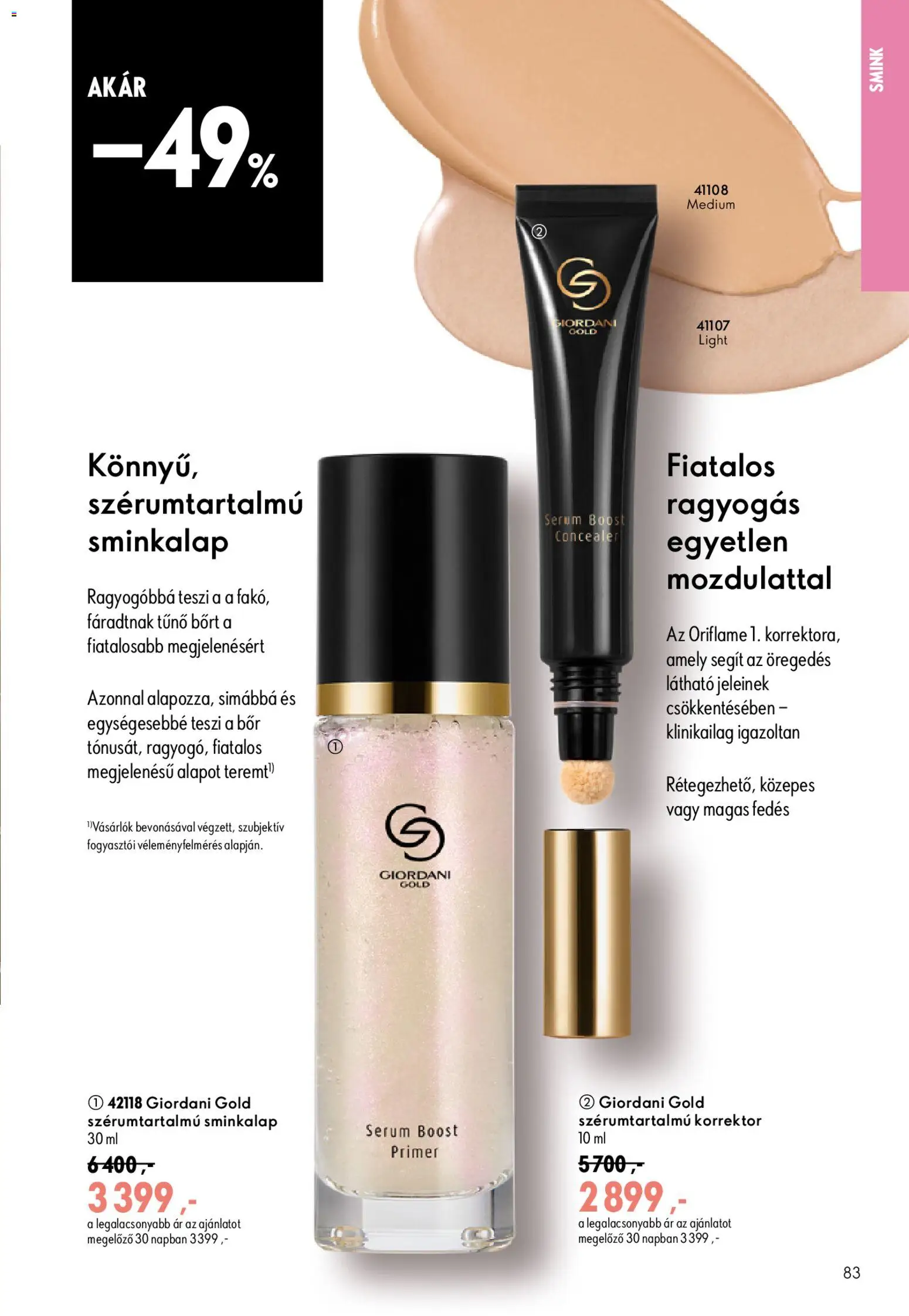 Oriflame akciós ujság - amely érvényes a következő dátumtól: 2026.08.19. | Oldal: 83 | Termékek: Korrektor, Smink, Bor