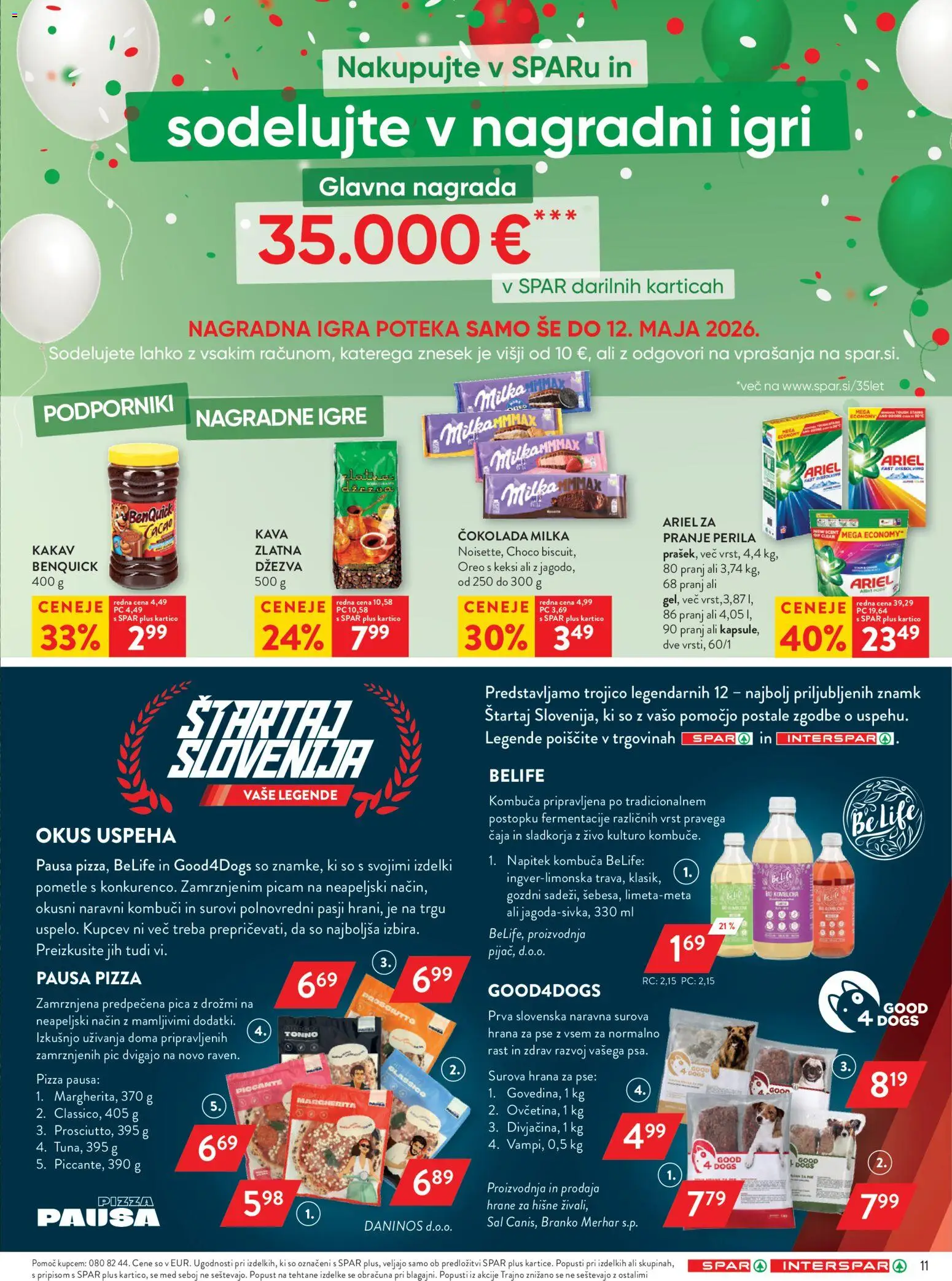 Novi Spar katalog ponudbe – veljaven od 06.05.2026 | Stran: 12 | Izdelki: Keksi, Kava, Cokolada, Pica