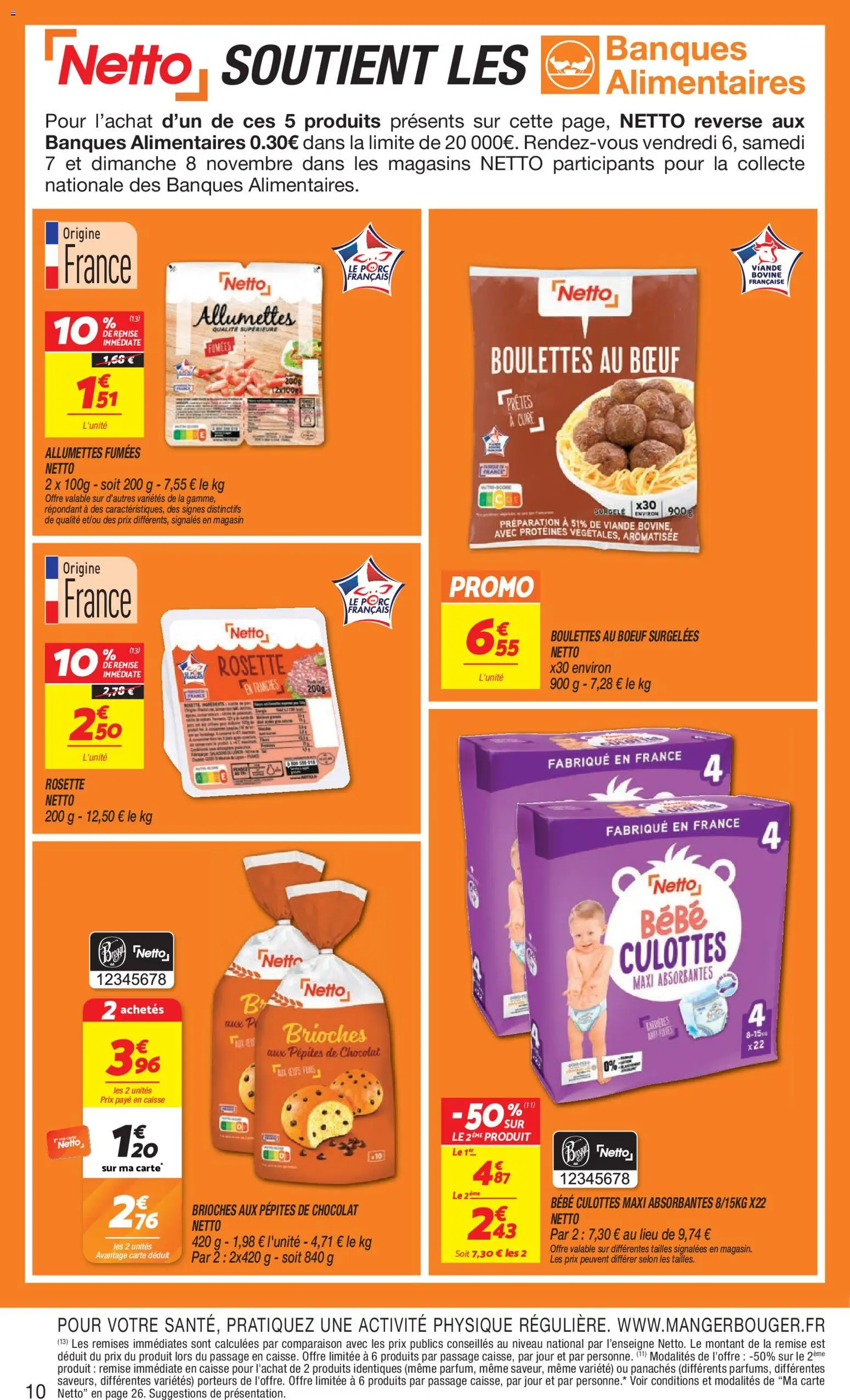 {H1} | Page: 10 | Produits: Pépites de chocolat, Rosette, Chocolat, Viande