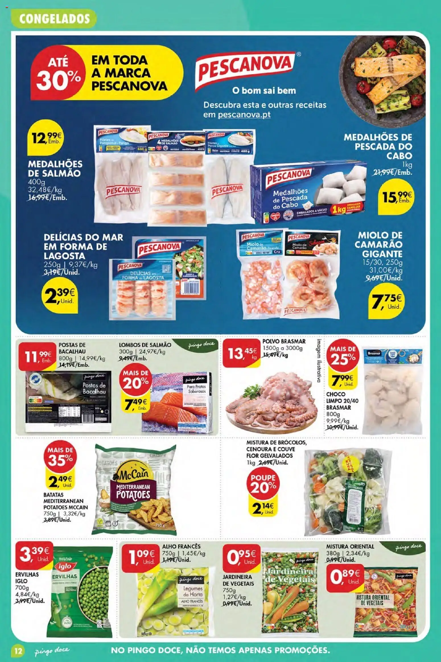 Pingo Doce folheto Poupe Esta Semana Açores │ válido de 22/10/2026 | Página: 12 | Produtos: Camarão, Legumes, Proteina, Couve