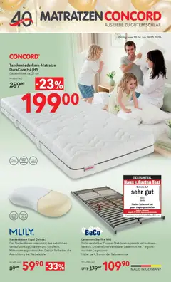 Matratzen Concord Wien ab 29.04.2026 gültig