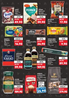 Náhled letáku STARBUCKS Kávové kapsle, Nespresso různé druhy 10 kusů od 08.07.2026 | Strana: 23 | Produkty: Kapsle, Jacobs, Nespresso, Bebe