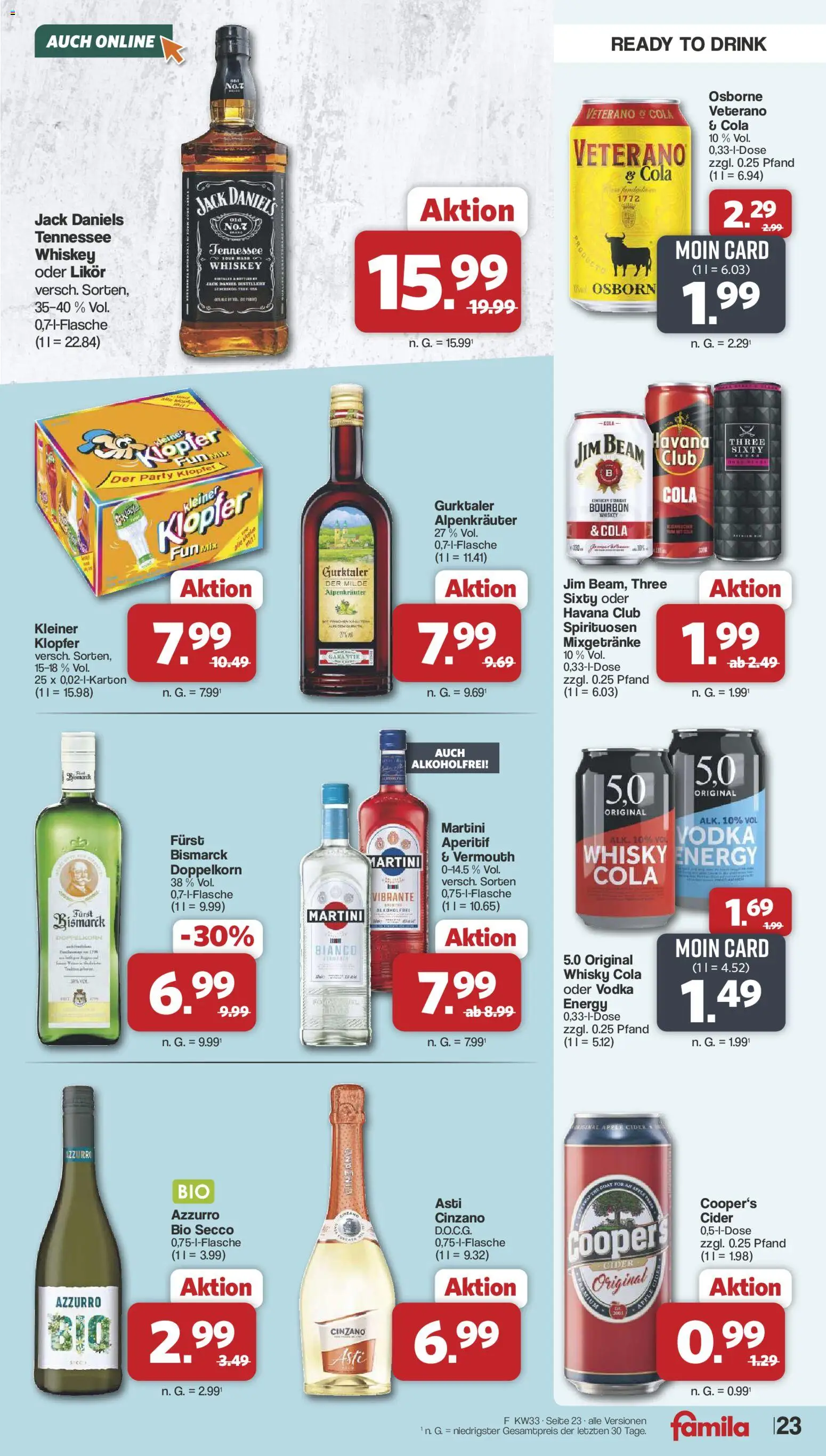Famila Nordwest Prospekt – gültig ab 10.08.2026 | Seite: 27 | Produkte: Energy, Jack Daniel's, Vodka, Whiskey