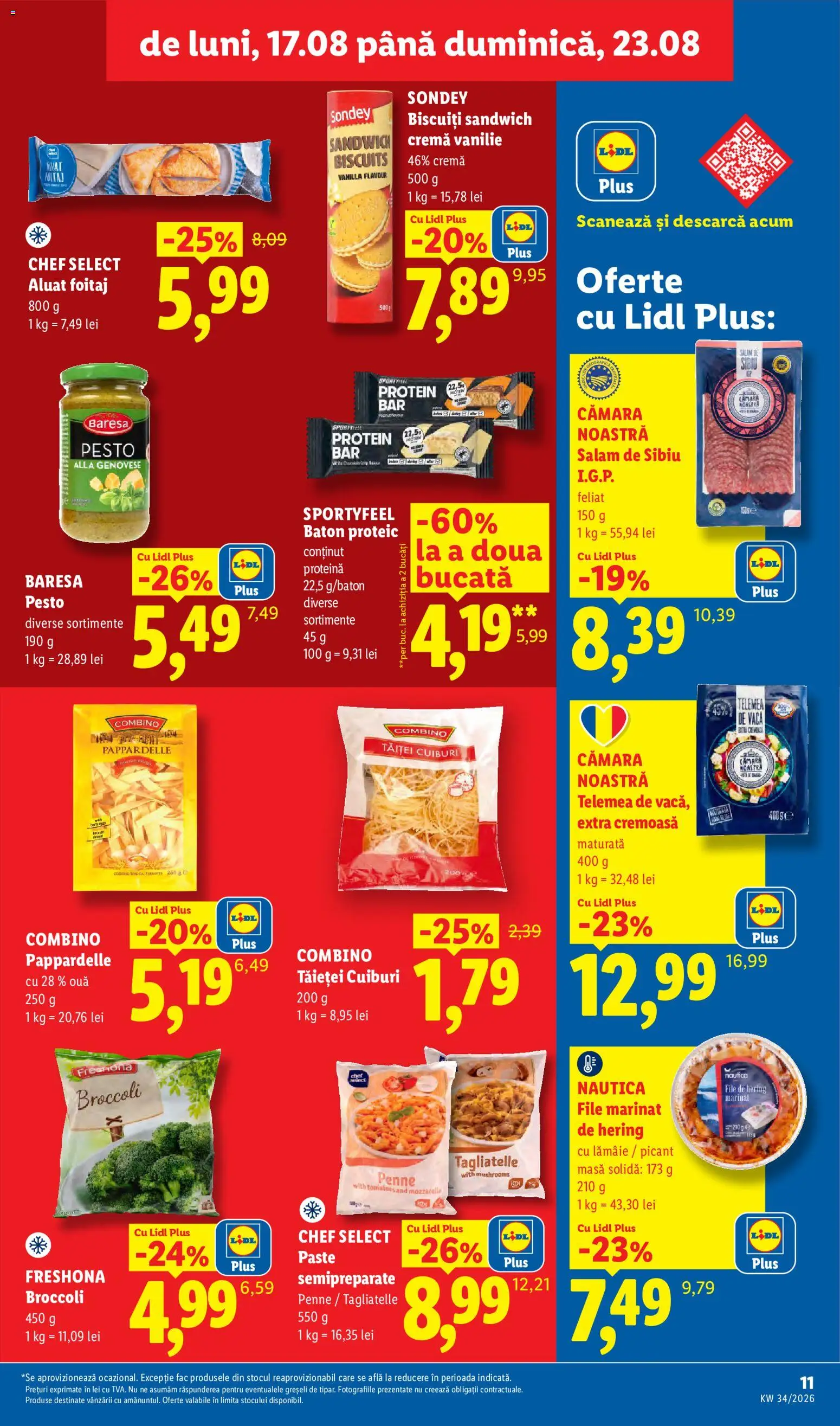 Noul catalog Lidl – valabil de la 17.08.2026 | Pagină: 11 | Produse: Sondey, Noodles, Combino, Lămâie