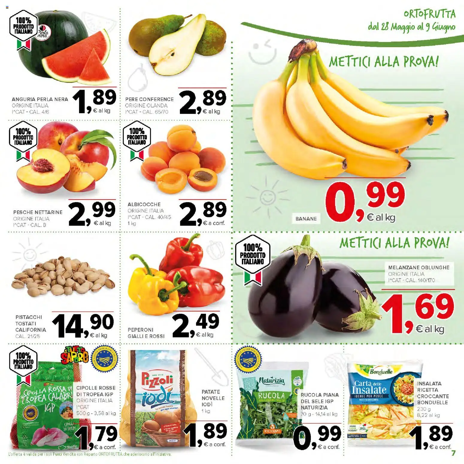Volantino Todis del 28.05.2026 | Pagina: 7 | Prodotti: Pesce, Peperoni, Insalata, Patate