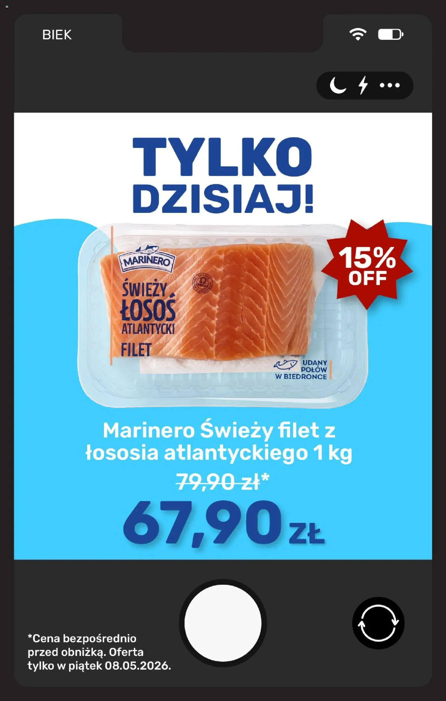 Biedronka gazetka - Biek od 08.05.2026 | Strona: 4 | Produkty: Łosoś atlantycki, Łosoś, Filet z łososia