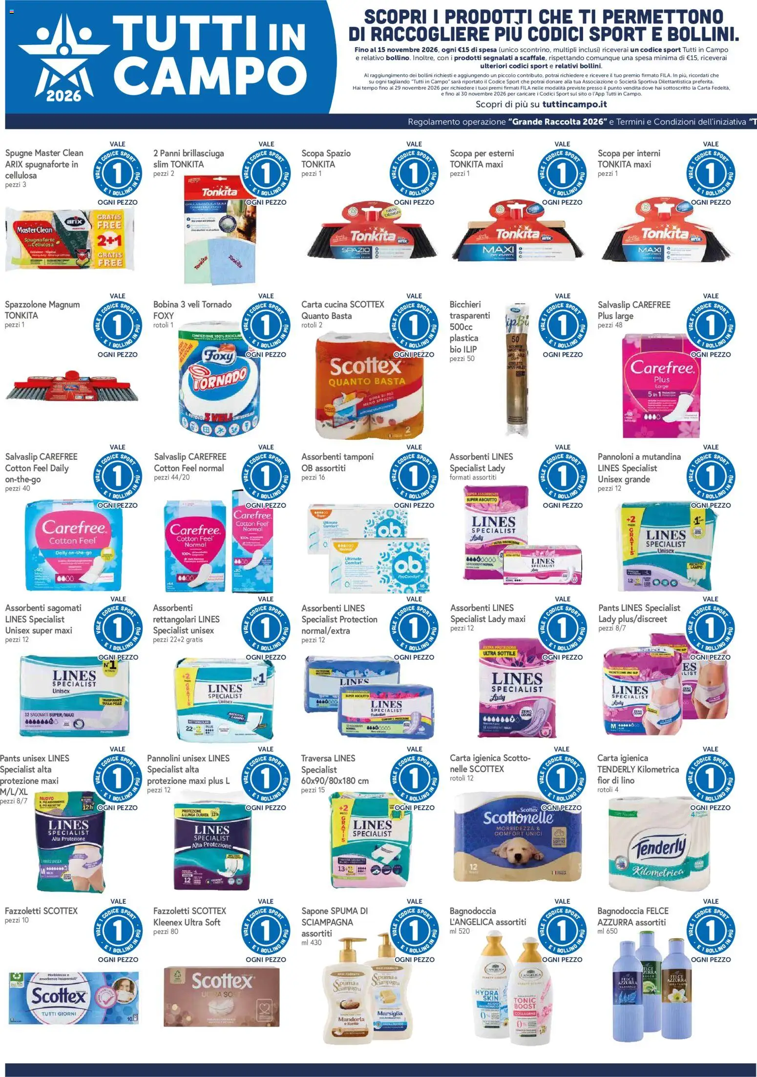 Volantino A&O del 30/09/2026 | Pagina: 10 | Prodotti: Pannolini, Carta igienica, Sapone, Salvaslip