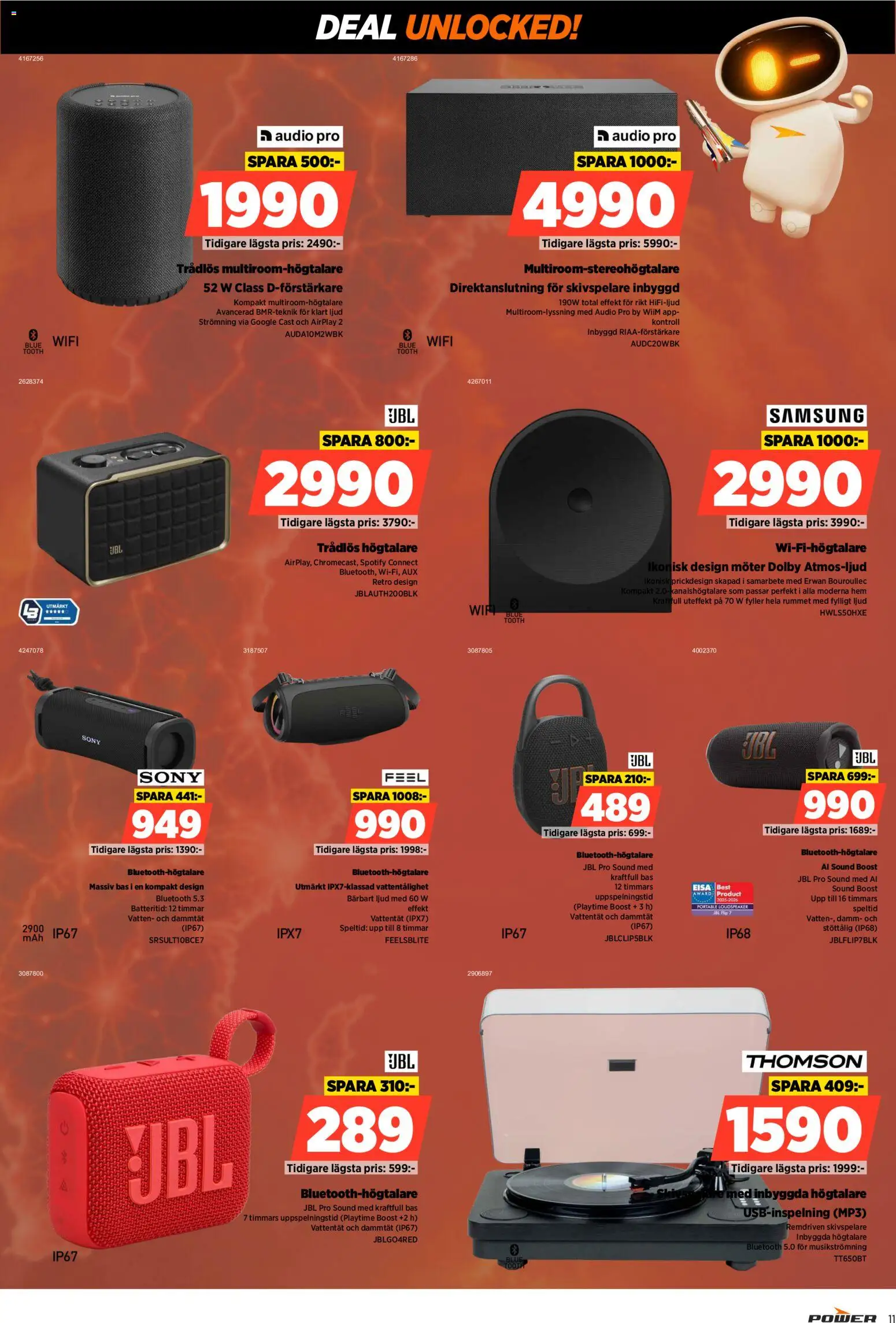 Power reklamblad aktuell från 31/08/2026 | Sida: 11 | Produkter: Vatten, Audio, Högtalare, Wifi