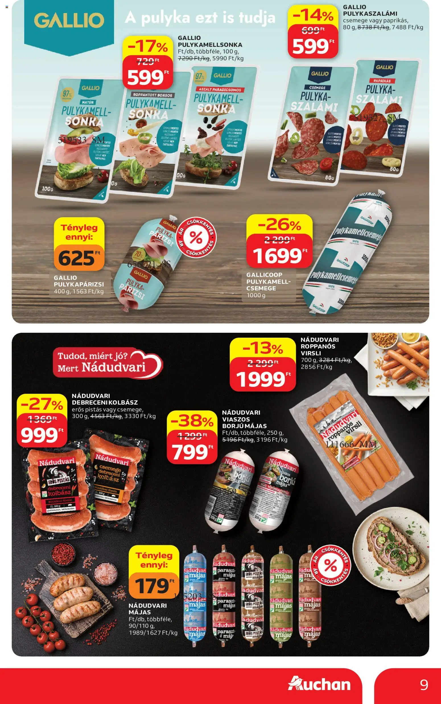 Auchan akciós ujság - amely érvényes a következő dátumtól: 2026.08.21. | Oldal: 9