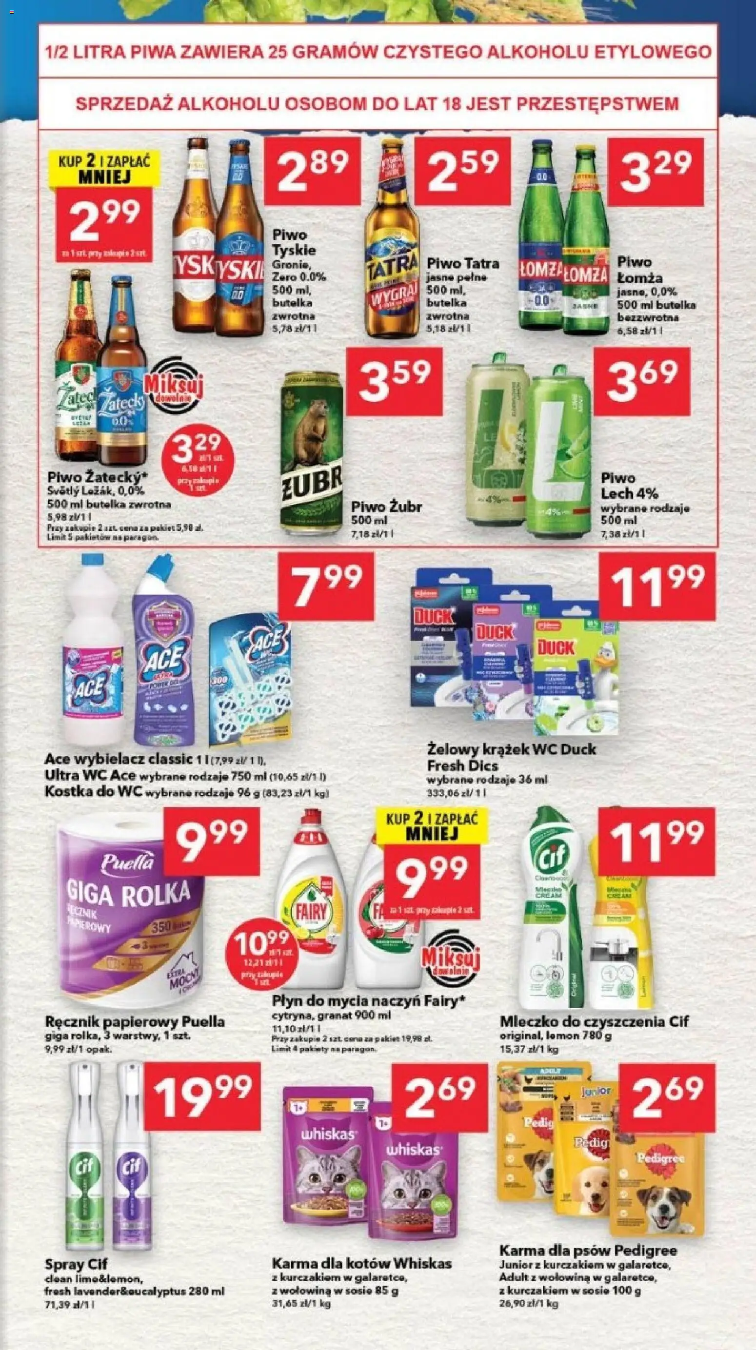 Lewiatan gazetka - Bydgoszcz od 27.08.2026 | Strona: 7 | Produkty: Piwo żubr, Karma dla kotów, Karma dla psów, Płyn do mycia naczyń