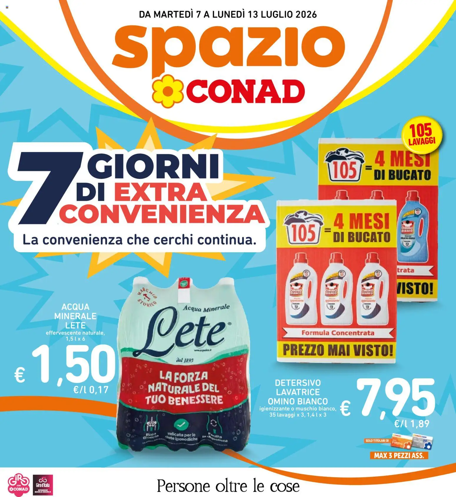 Volantino Spazio Conad del 30/06/2026 | Pagina: 28 | Prodotti: Acqua, Lavatrice, Acqua minerale