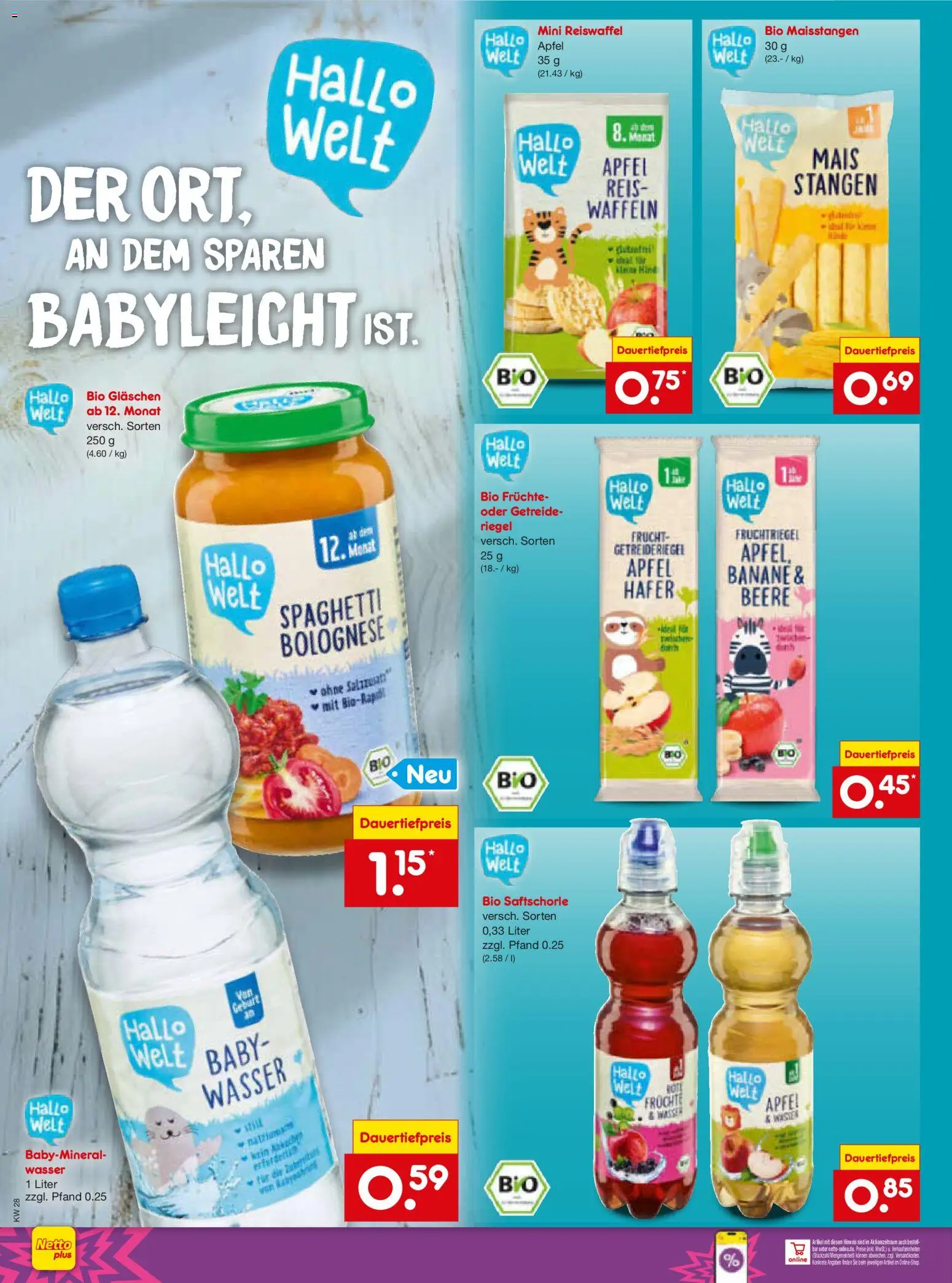 Netto Marken-Discount Prospekt – gültig ab 06.07.2026 | Seite: 32 | Produkte: Äpfel, Waffeln, Wasser, Reis