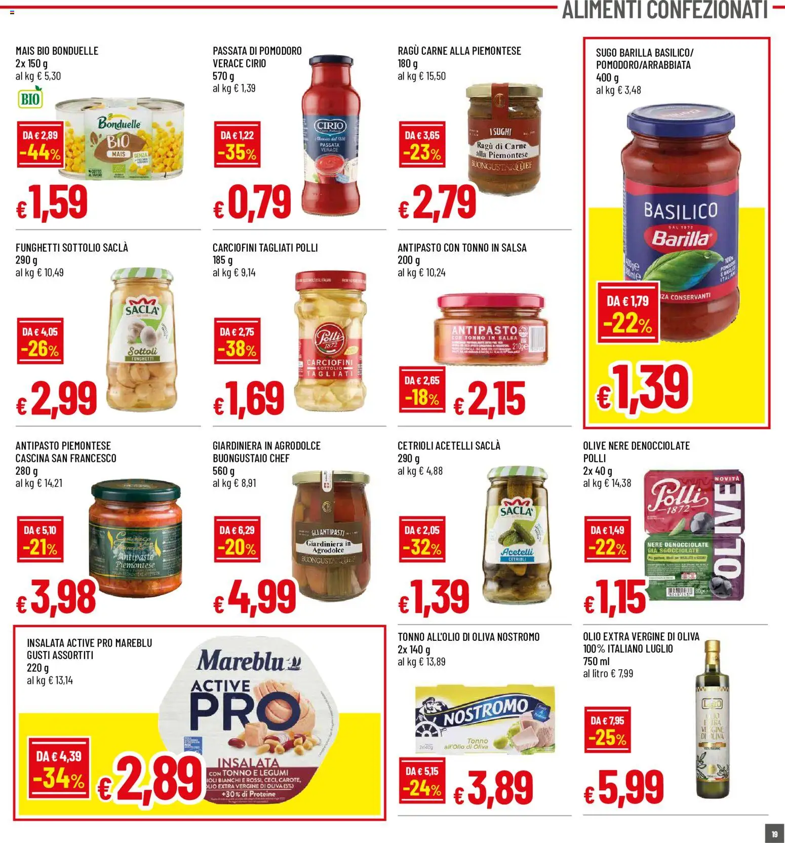 Volantino Famila del 14/09/2026 | Pagina: 19 | Prodotti: Legumi, Basilico, Passata di pomodoro, Tonno