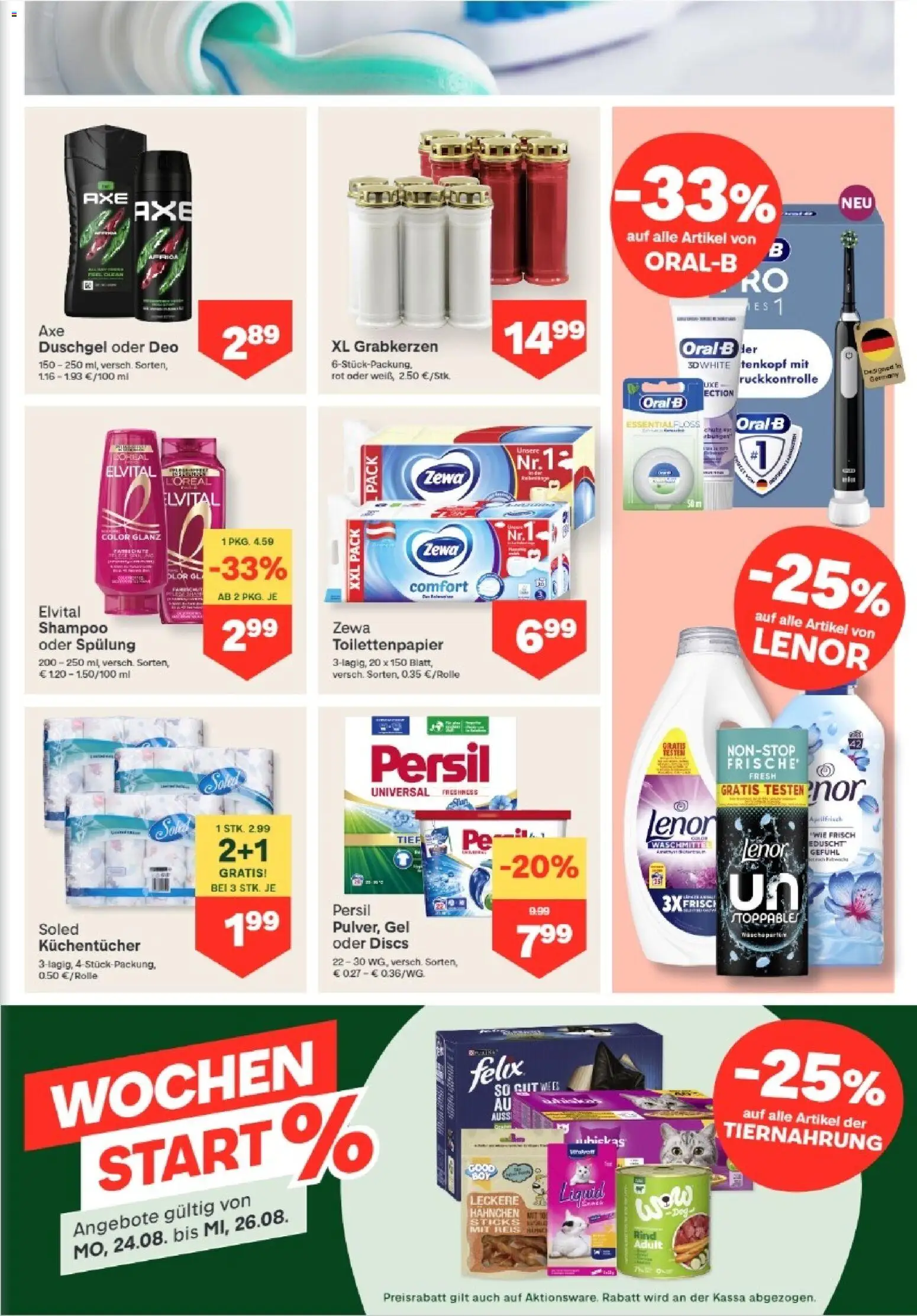 MPREIS Altenmarkt im Pongau gültig ab 20.08.2026 | Seite: 11 | Produkte: Grabkerzen, Shampoo, Spülung, Waschmittel