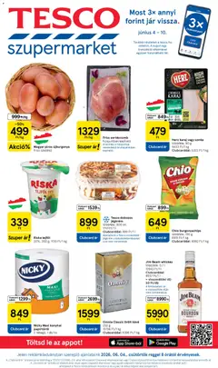 Tesco Szupermarket akciós újság - amely érvényes a következő dátumtól: 04.06.2026