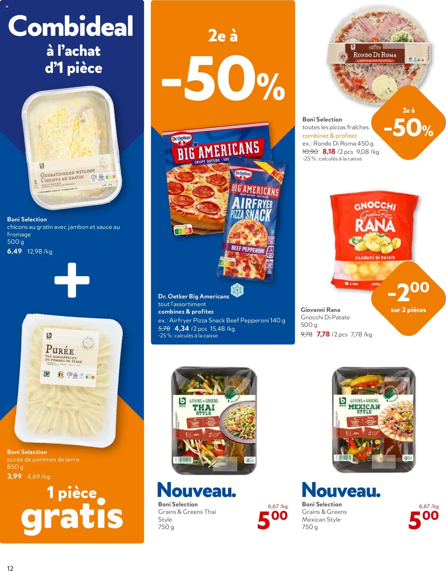 {H1} | Pagina: 12 | Producten: Pizza, Gnocchi, Aardappelen, La