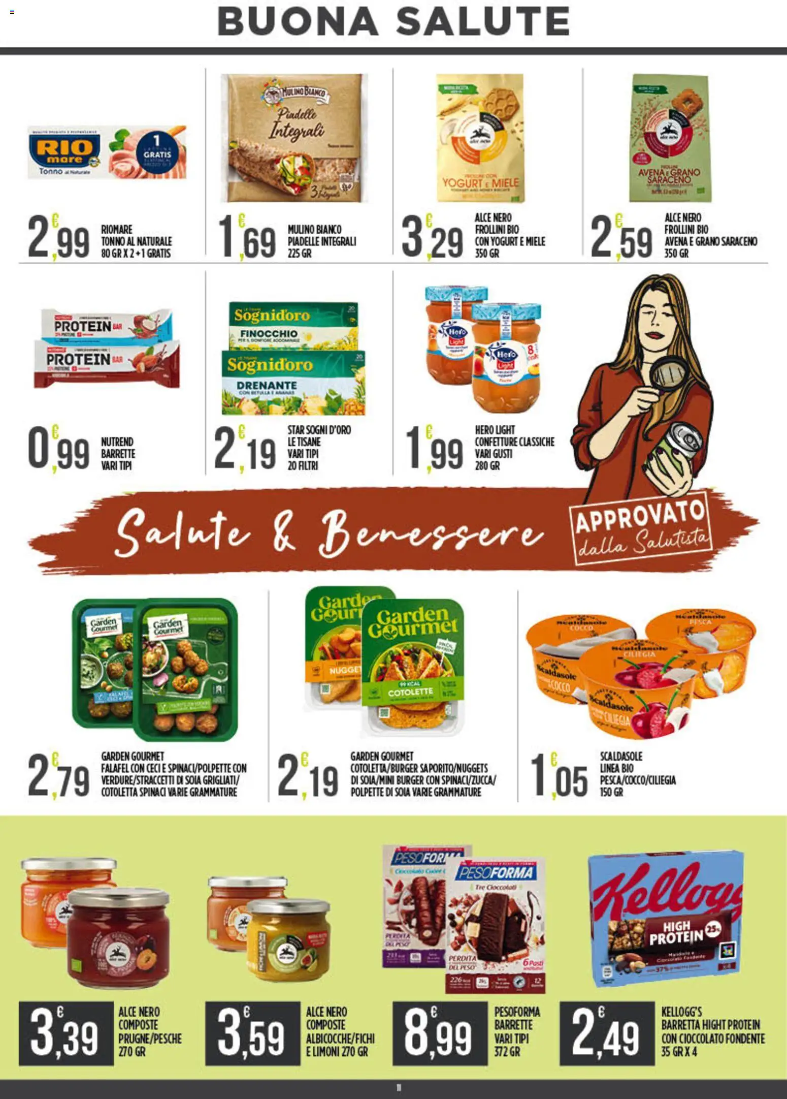 Volantino Euroesse del 04.05.2026 | Pagina: 11 | Prodotti: Cioccolato, Spinaci, Falafel, Tonno al naturale