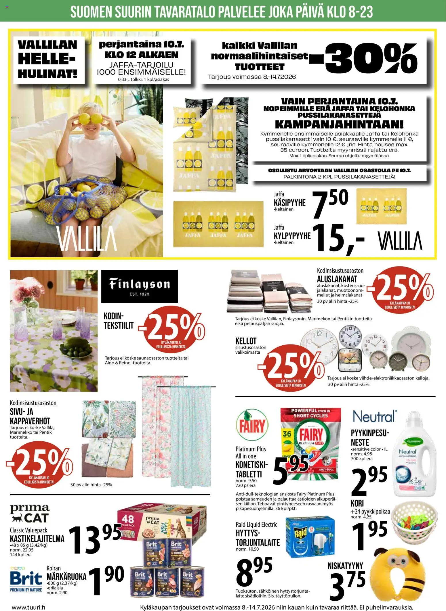 Tuuri tarjoukset – voimassa 08/07/2026 alkaen | Sivu: 3 | Tuotteet: Pussilakanasetti, Niskatyyny, Tabletti