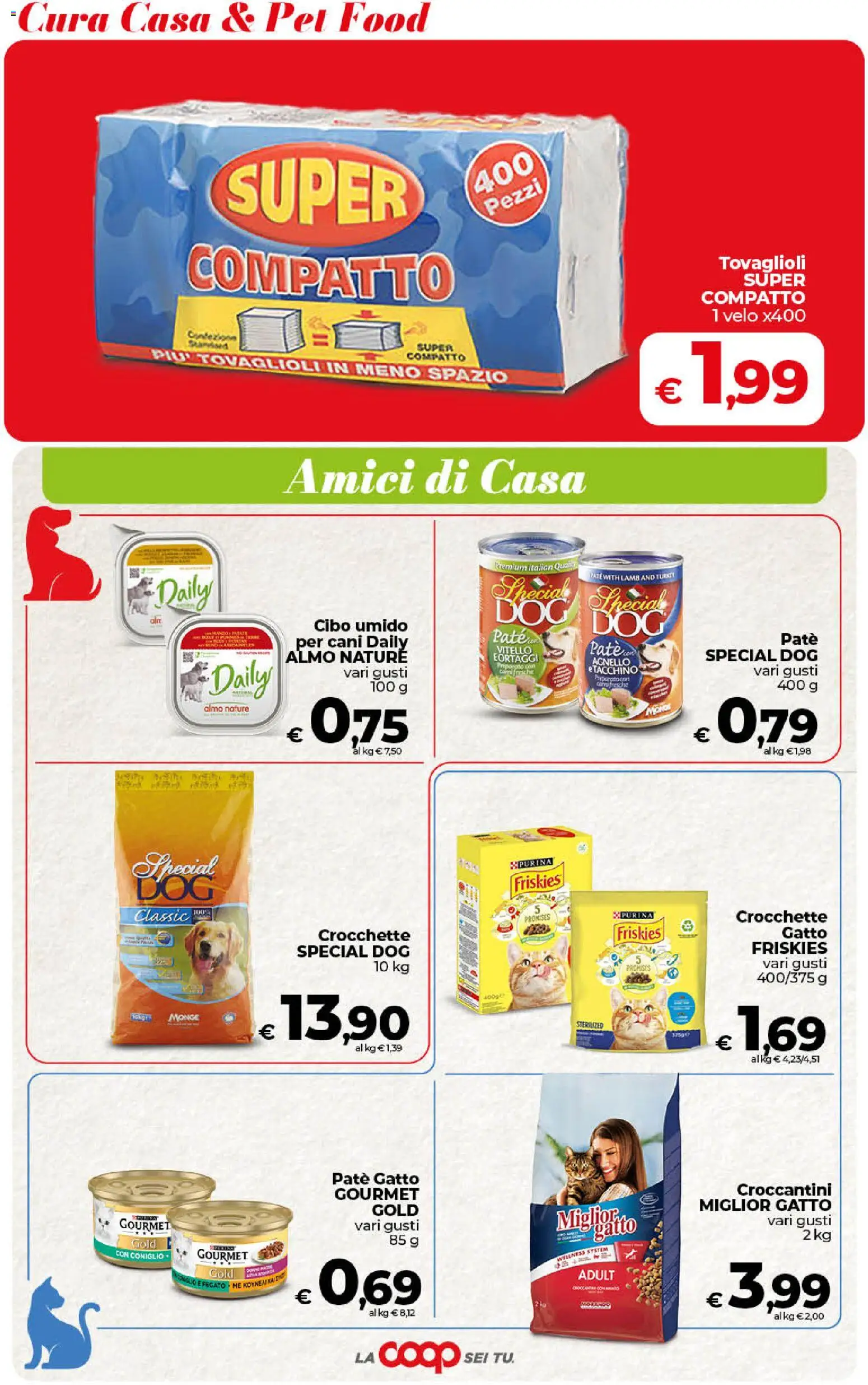 Volantino COOP del 30/06/2026 | Pagina: 43 | Prodotti: Paté, Tacchino, Crocchette, Agnello