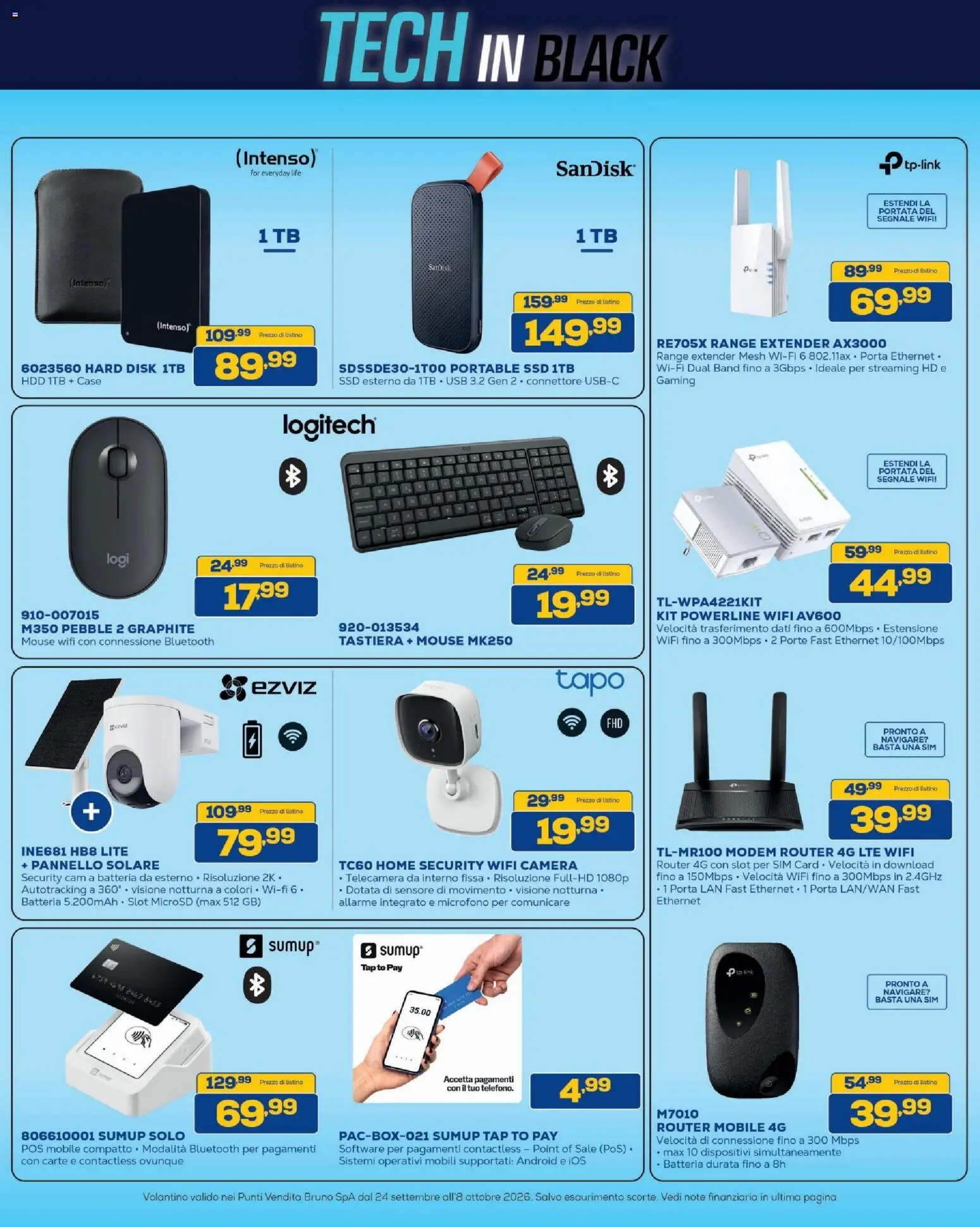 Volantino BRUNO del 24/09/2026 | Pagina: 24 | Prodotti: Router, Porta, Mouse, Connettore