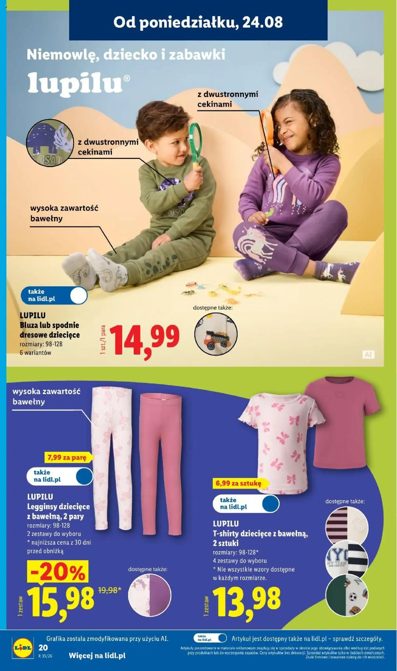 Lidl Katalog od 24.08.2026 | Strona: 22 | Produkty: Zabawki, Spodnie, Legginsy, Legginsy dziecięce