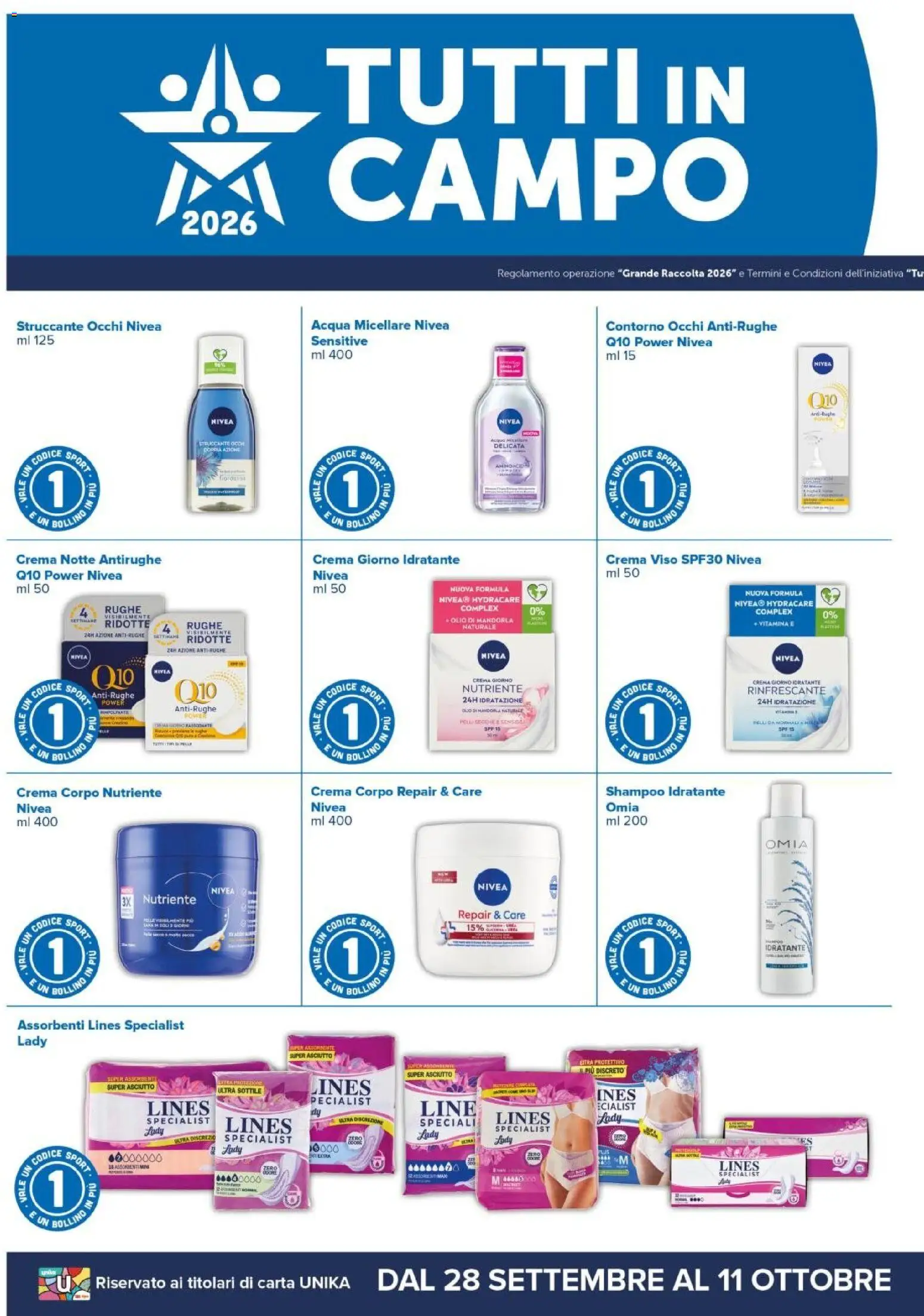 Volantino Oasi del 27/09/2026 | Pagina: 10 | Prodotti: Shampoo, Struccante, Crema viso, Olio