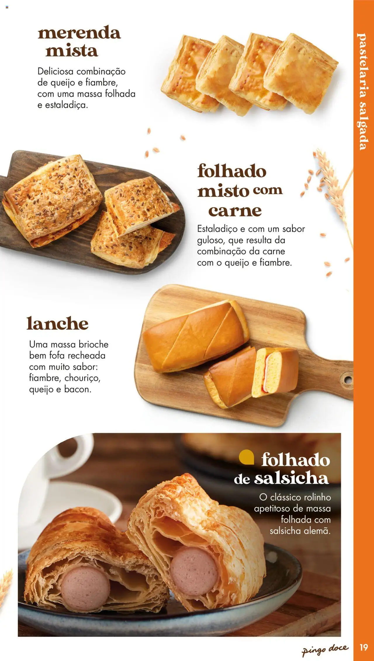 Pingo Doce - Catálogo-Padaria │ válido de 20/05/2025 | Página: 19 | Produtos: Brioche, Pastelaria salgada, Salsicha, Queijo